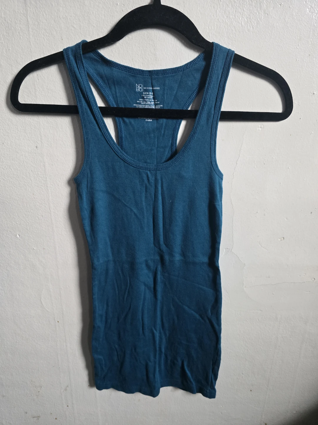 No Boundaries Teal Racerback Tank Top - Small