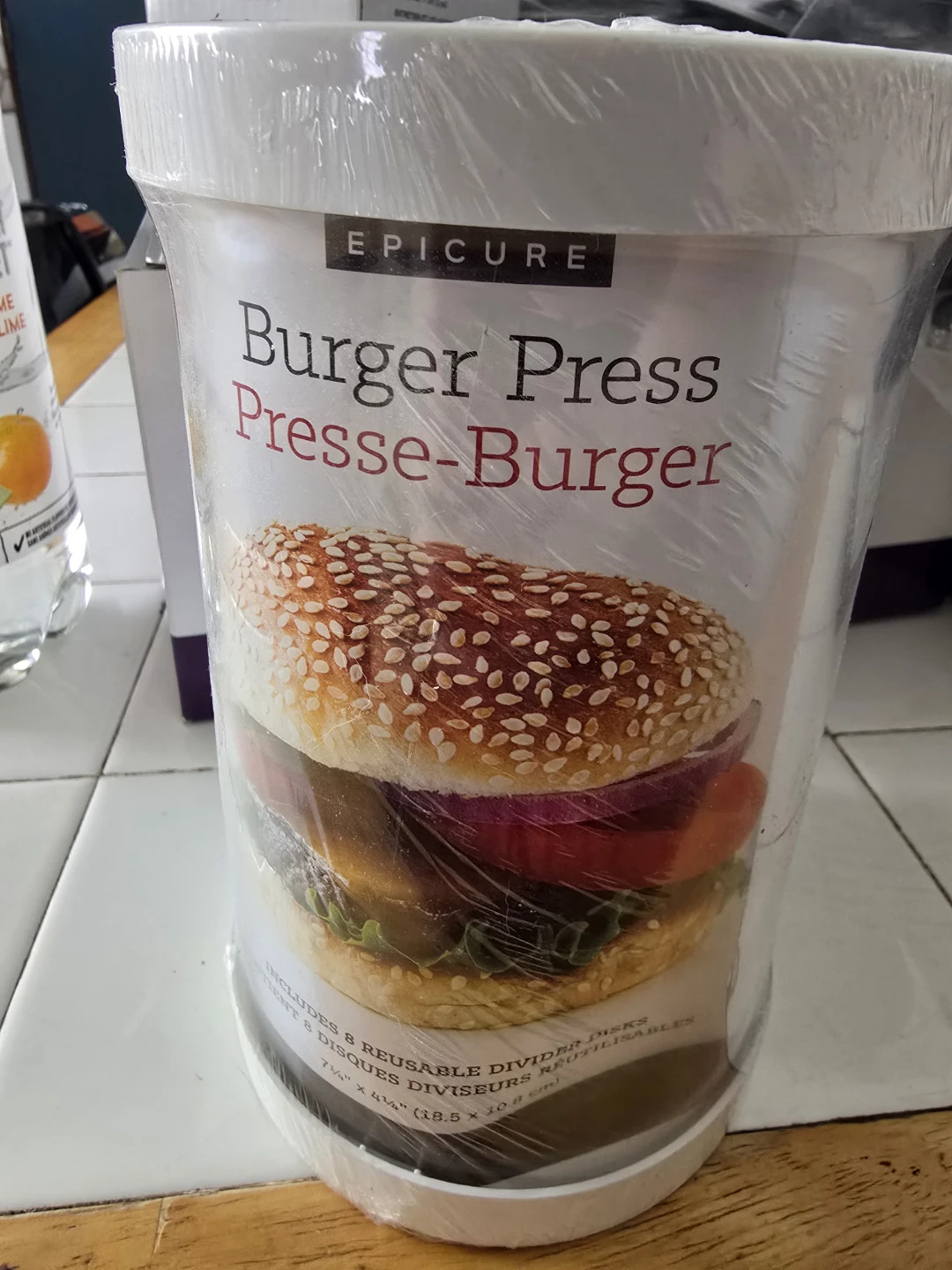Epicure Burger Press with 8 Reusable Divider Disks 🏆