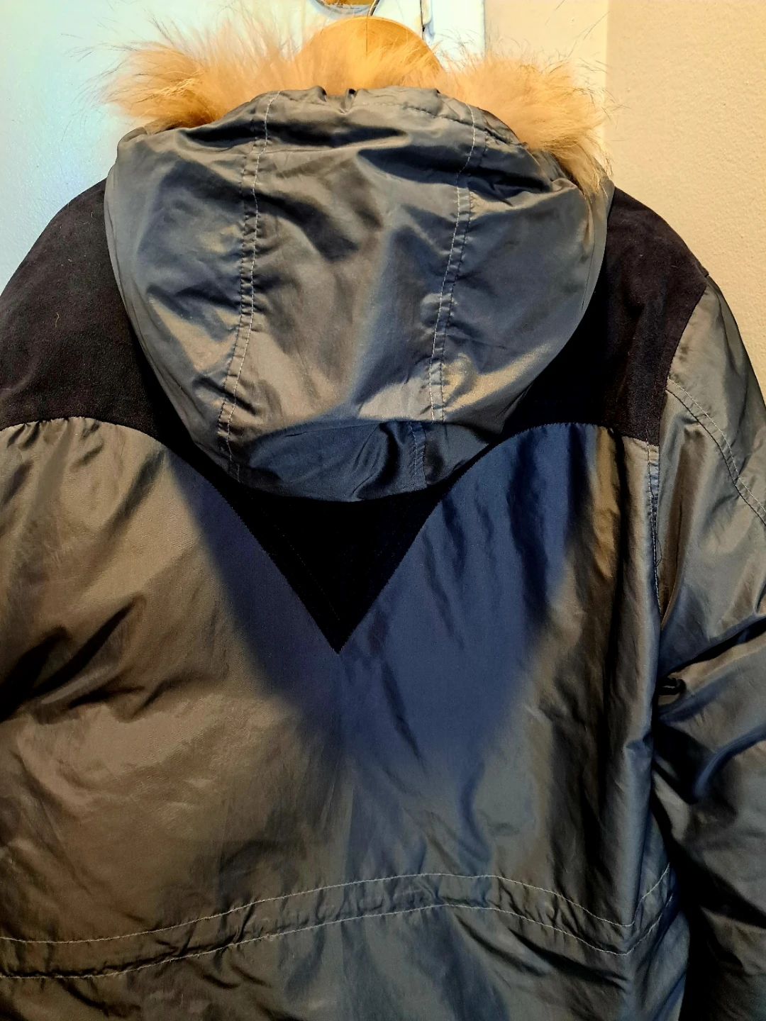 Black Down Parka with Fur Hood - photo 3