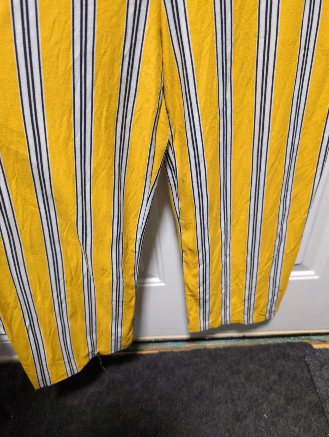 Ardene Basic Yellow Striped Jumpsuit Size L - photo 3