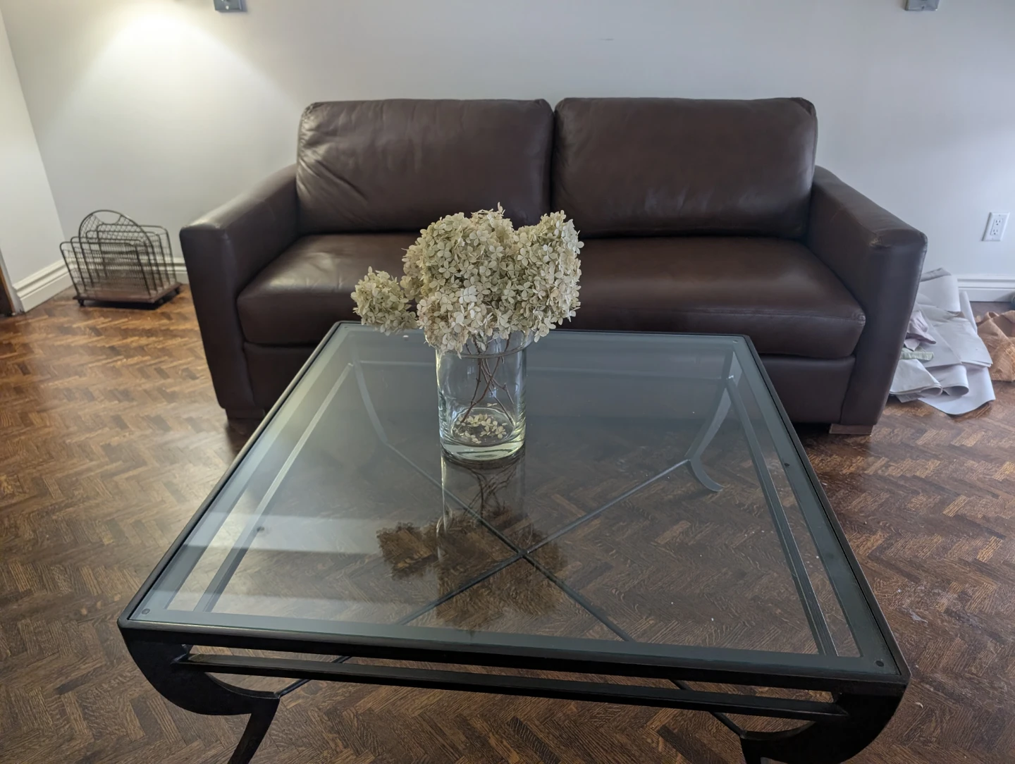 Brown Leather Sofa - photo 3