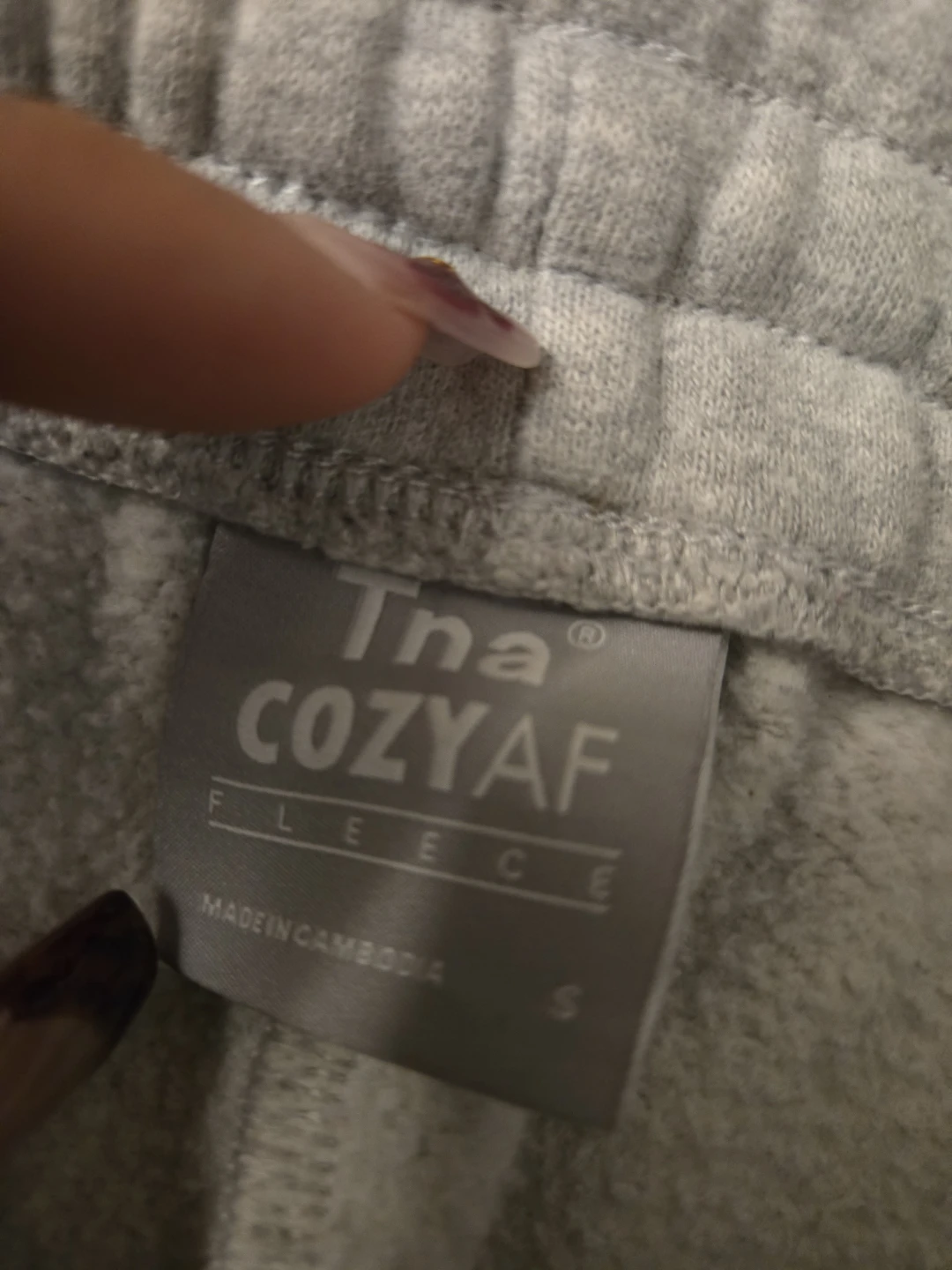 Tna COZYAF Fleece Sweatpants - Gray - Size S - photo 2