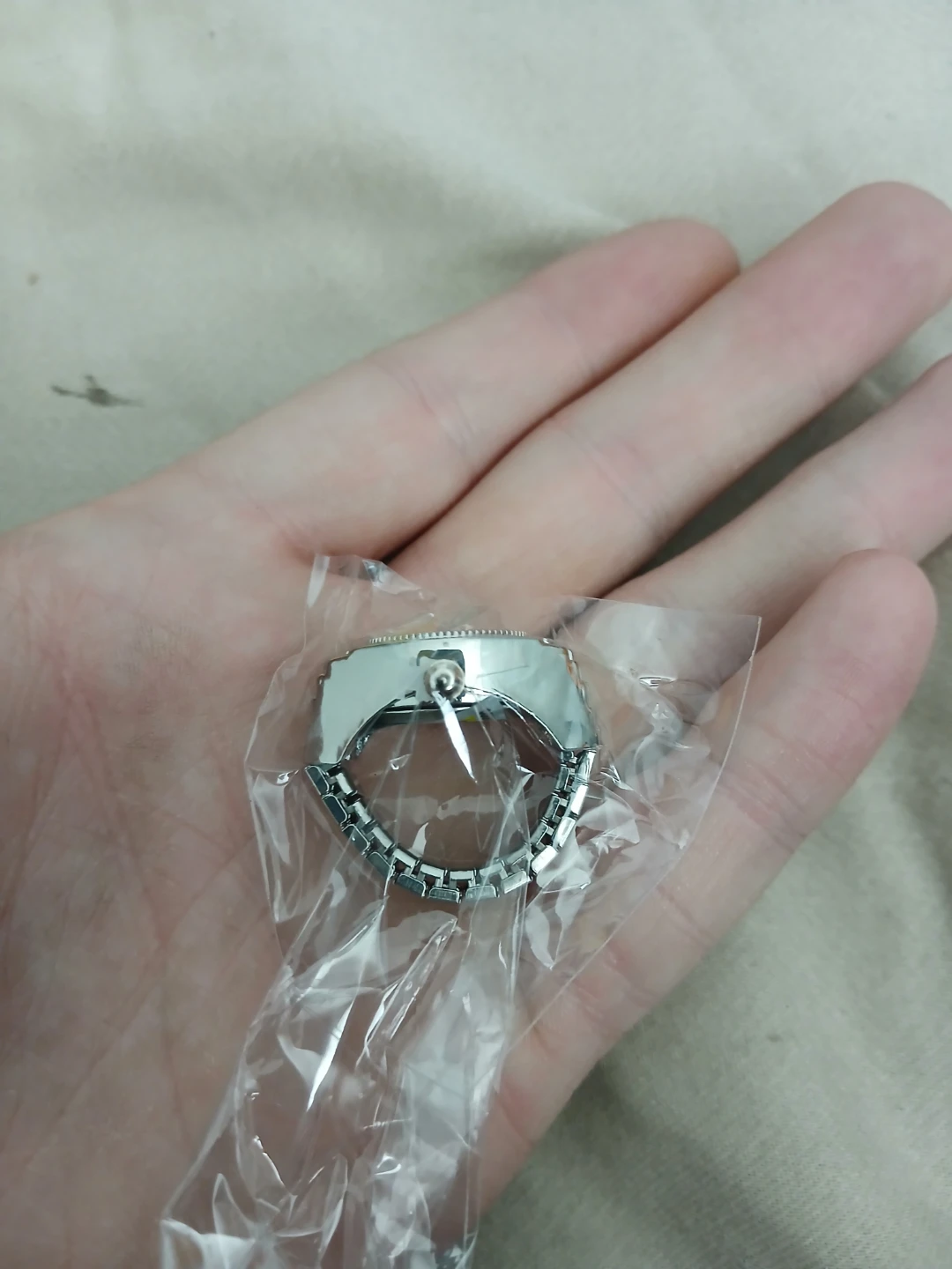 Silver Tone Quartz Ring Watch - photo 3