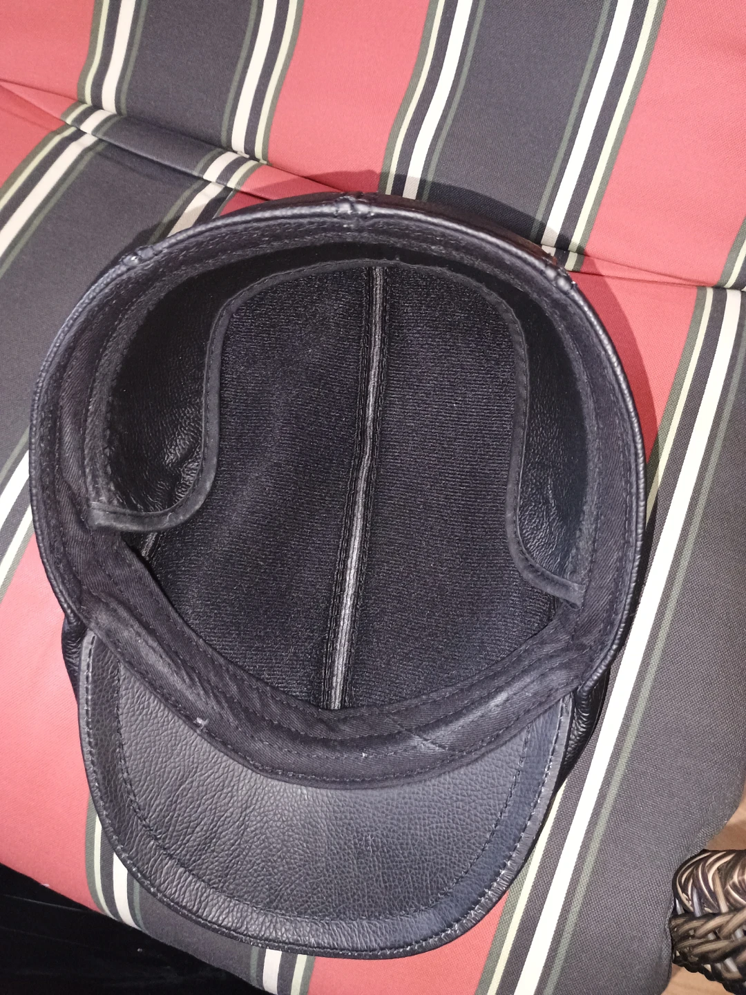 Black Leather Flat Cap - photo 5