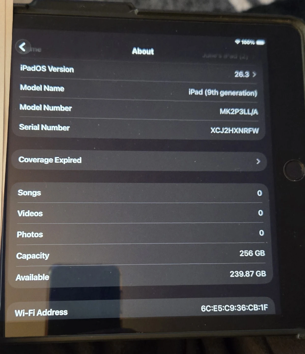 Apple iPad (9th Gen) 256GB WiFi - Space Gray