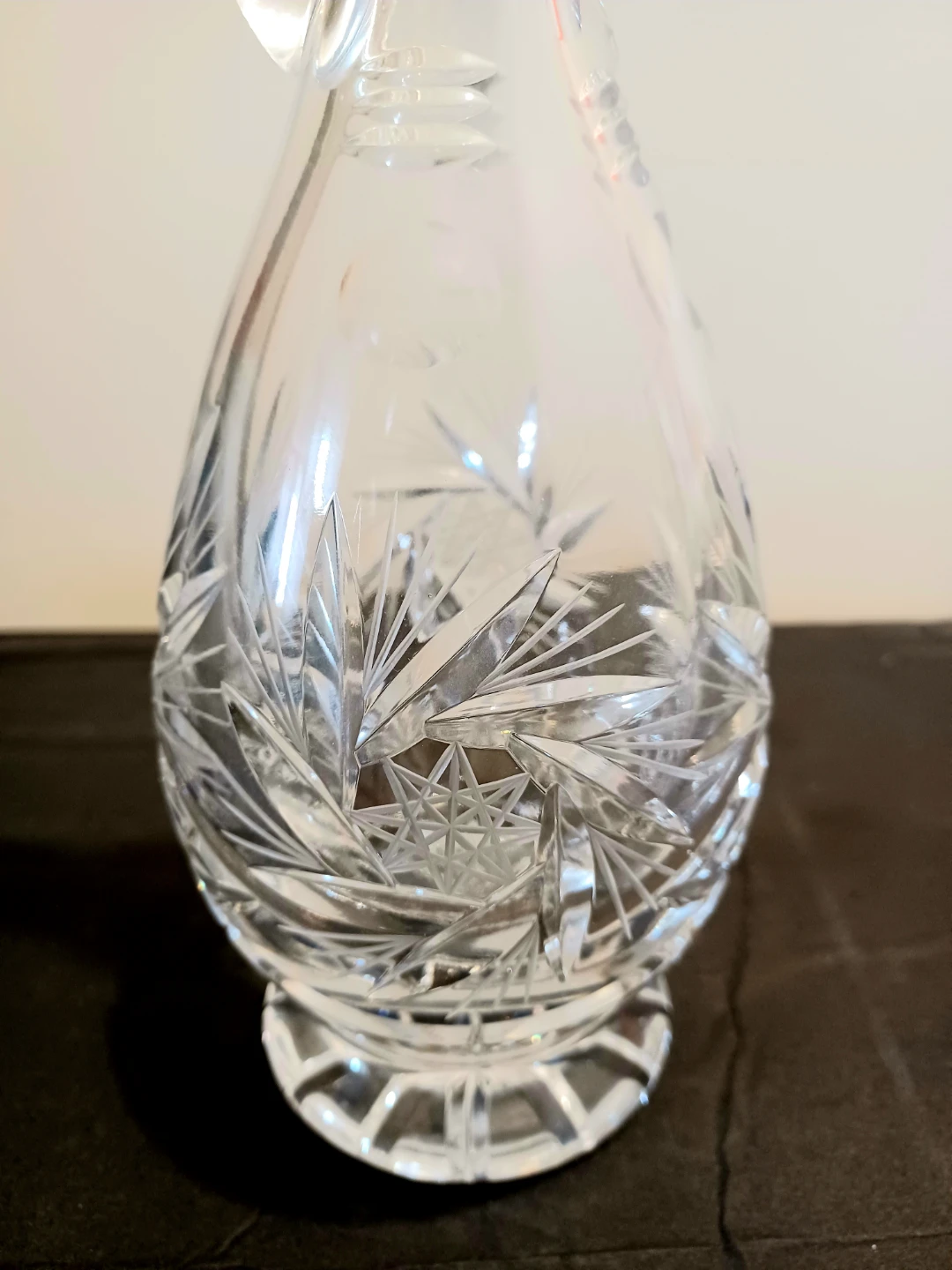 Pinwheel Mid Century Belgian Brilliant Cut Crystal Pitcher - photo 5