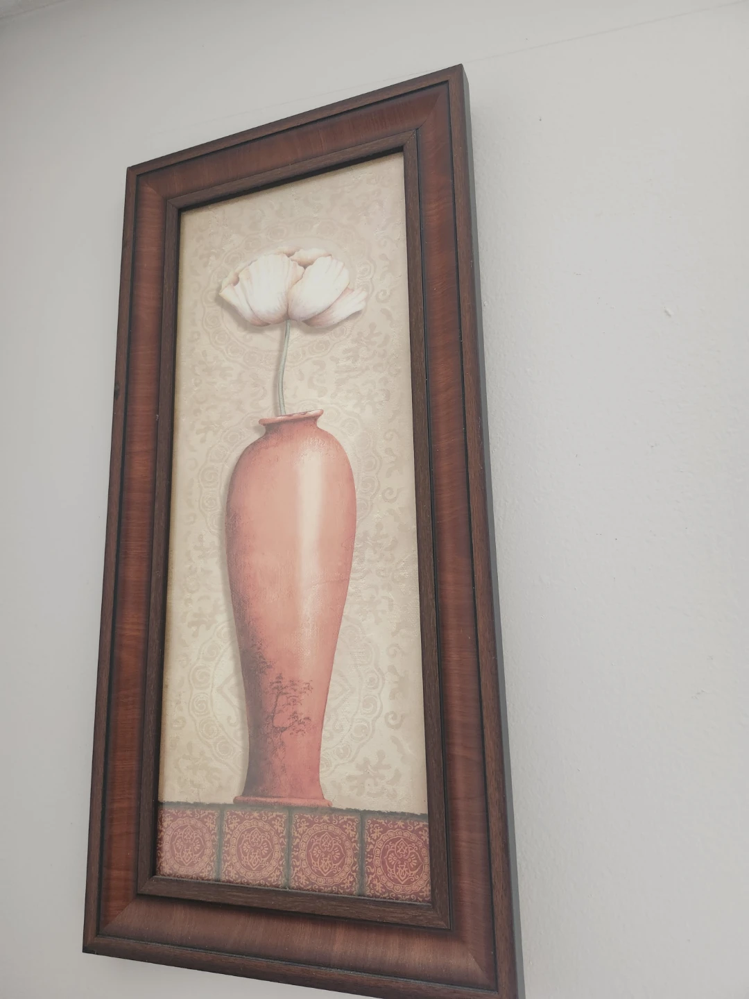 2 Framed Wall Art with Flower in Vase