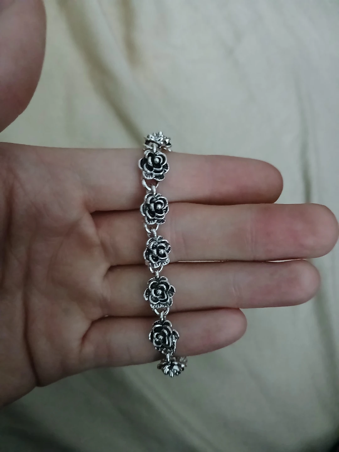 925 Silver Rose Bracelet