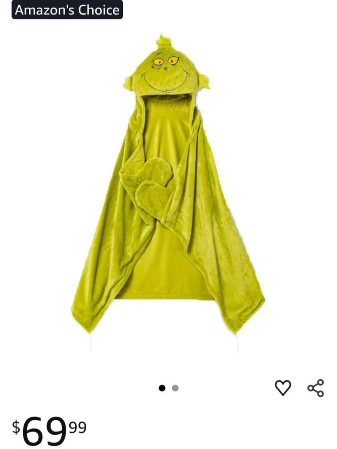🥕The Grinch Hooded Blanket - photo 3