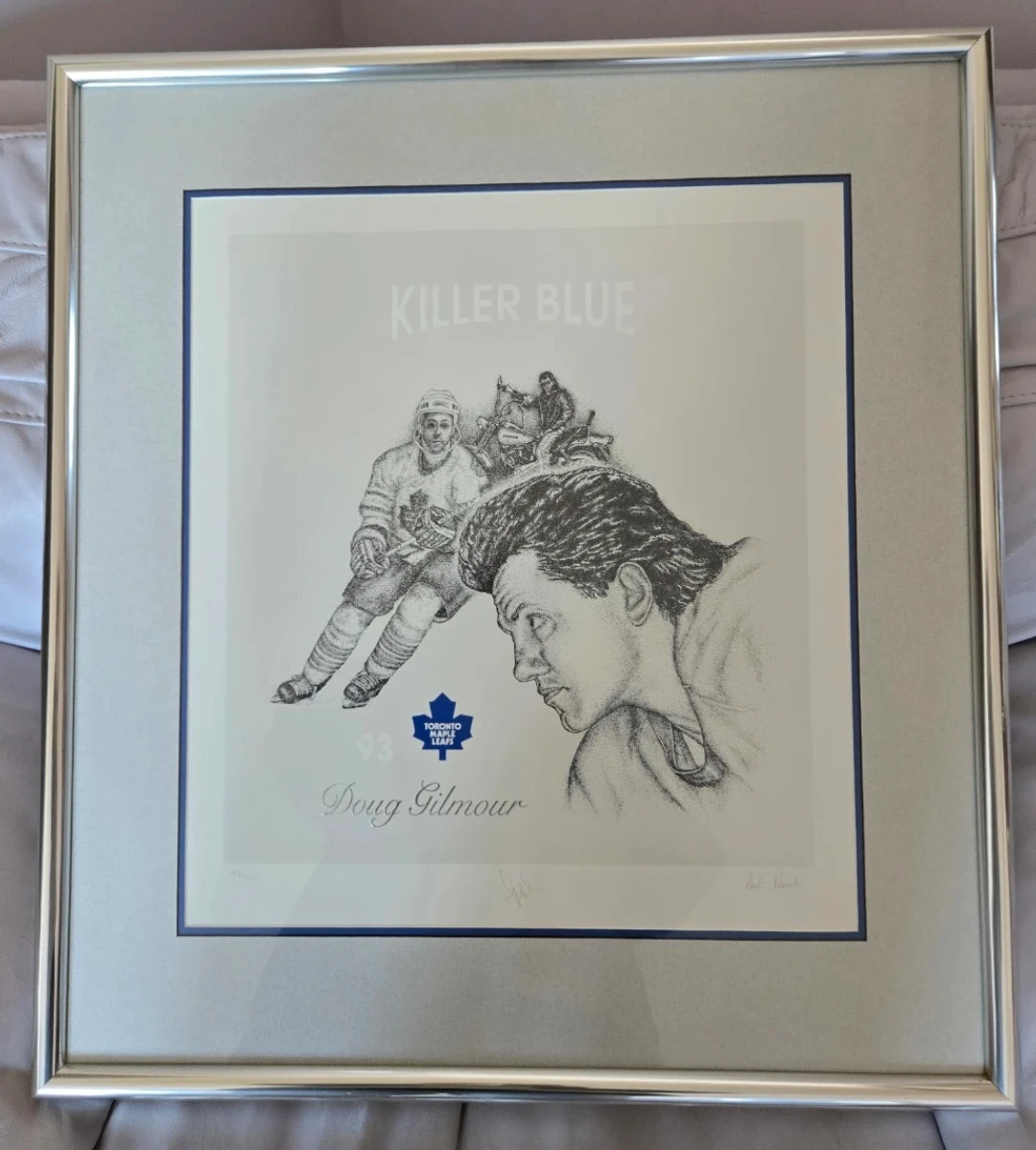 Doug Gilmour Limited Edition Artist's Rendering "Killer Blue" 🏆 - photo 2