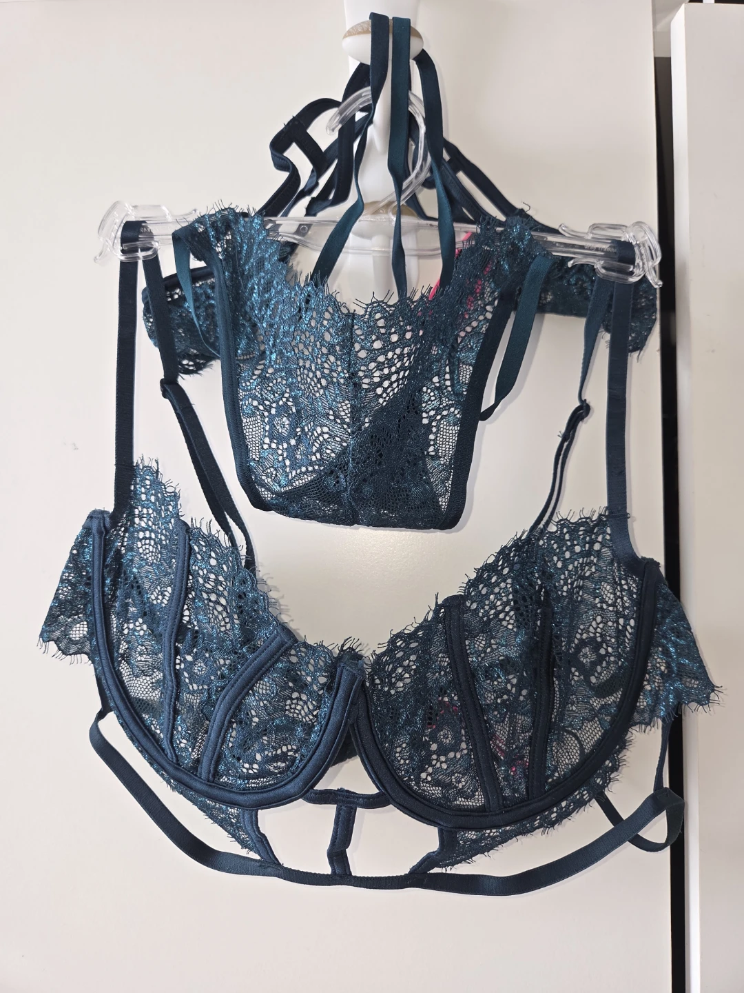 Teal Lace Lingerie Set
