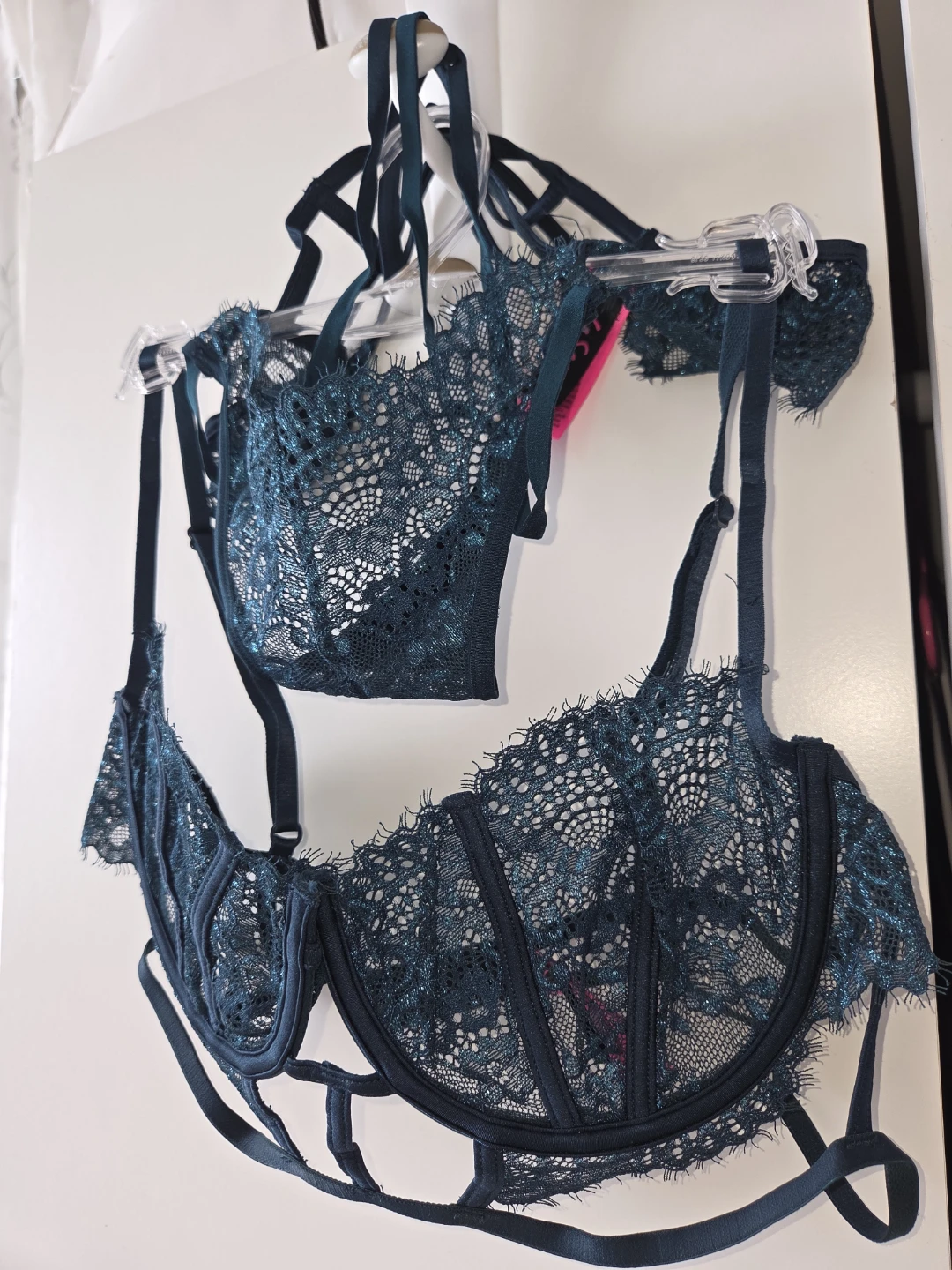 Teal Lace Lingerie Set - photo 2