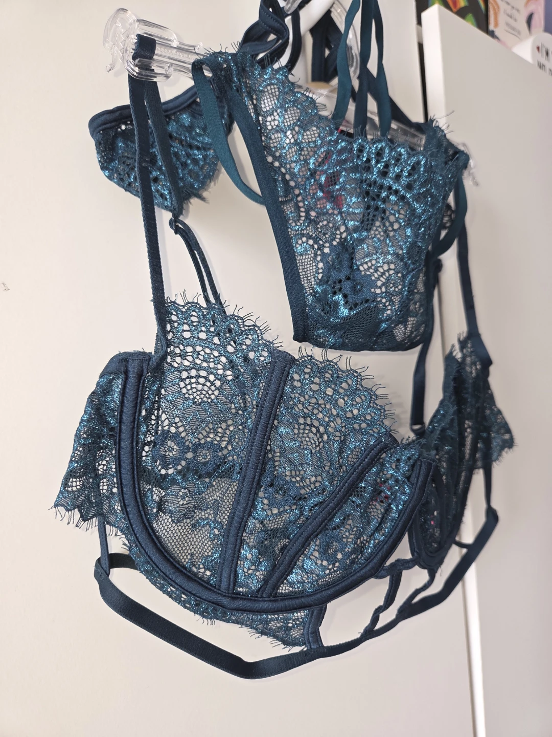 Teal Lace Lingerie Set - photo 3
