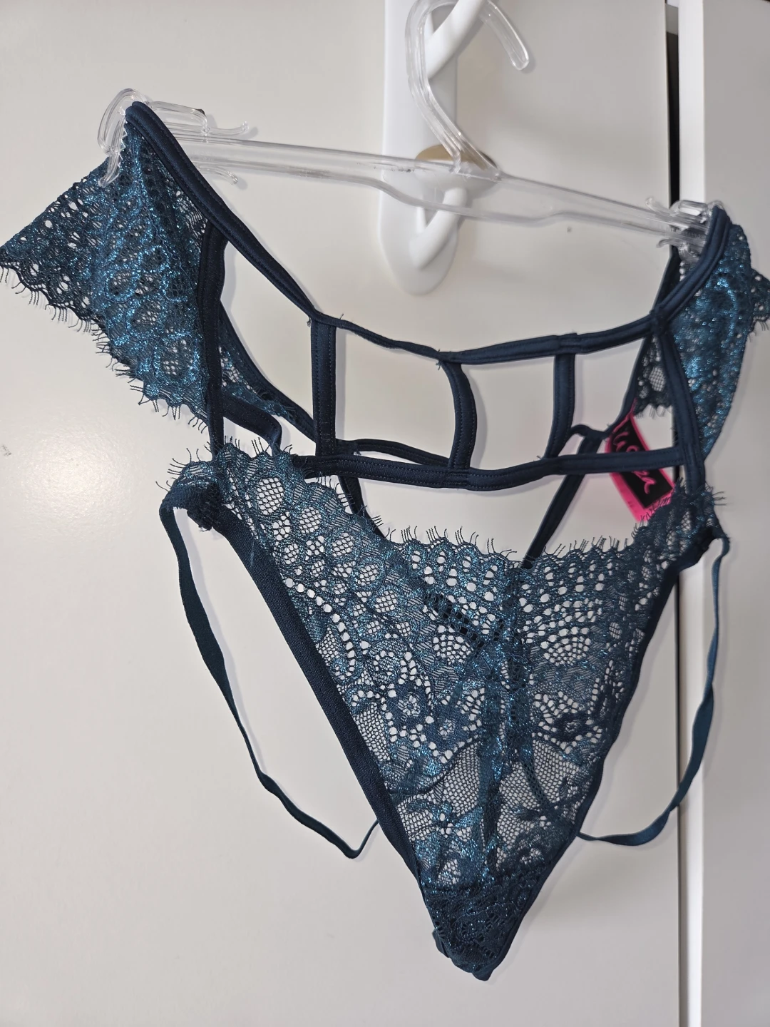 Teal Lace Lingerie Set - photo 5