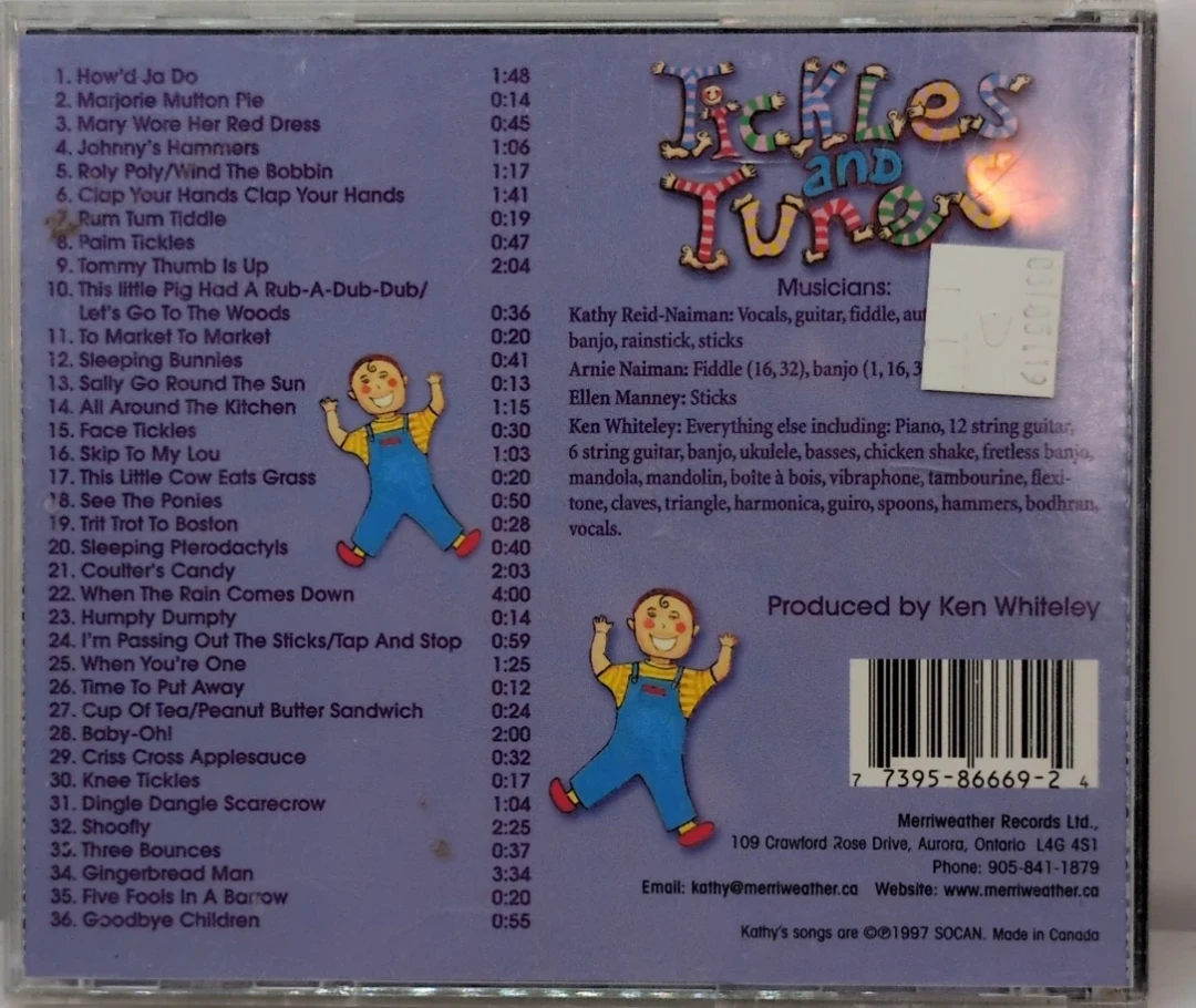 Kathy Reid-Naiman Tickles and Tunes CD - photo 5