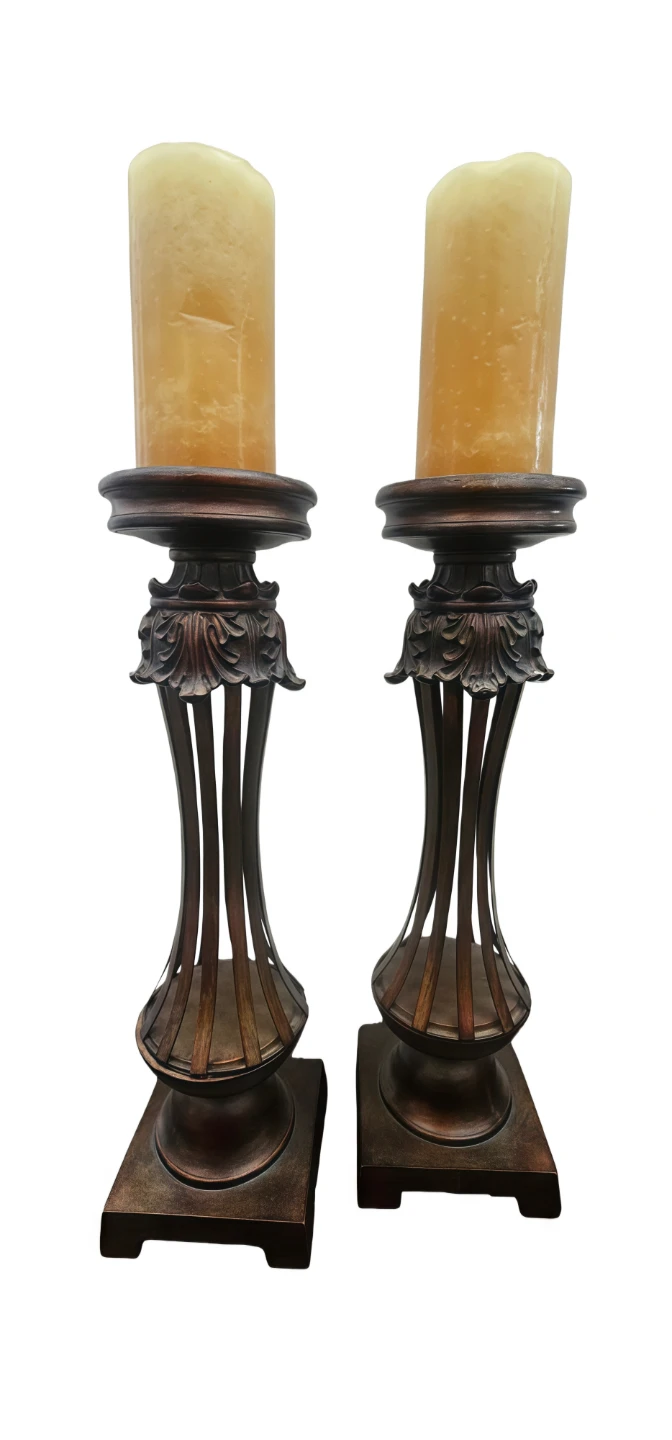 Pair of Decorative Candle Holders from Bombay