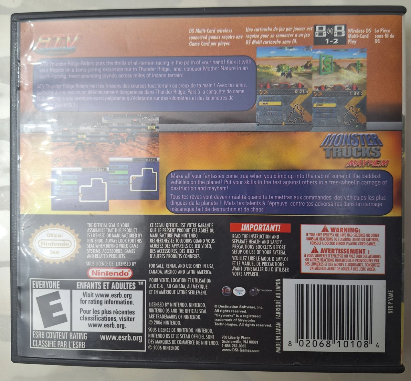 Nintendo DS ATV Thunder Ridge Riders & Monster Trucks Mayhem - photo 2