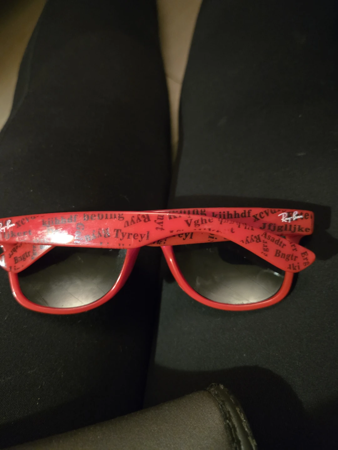 Ray-Ban Red Wayfarer Sunglasses with Graphic Print - photo 3