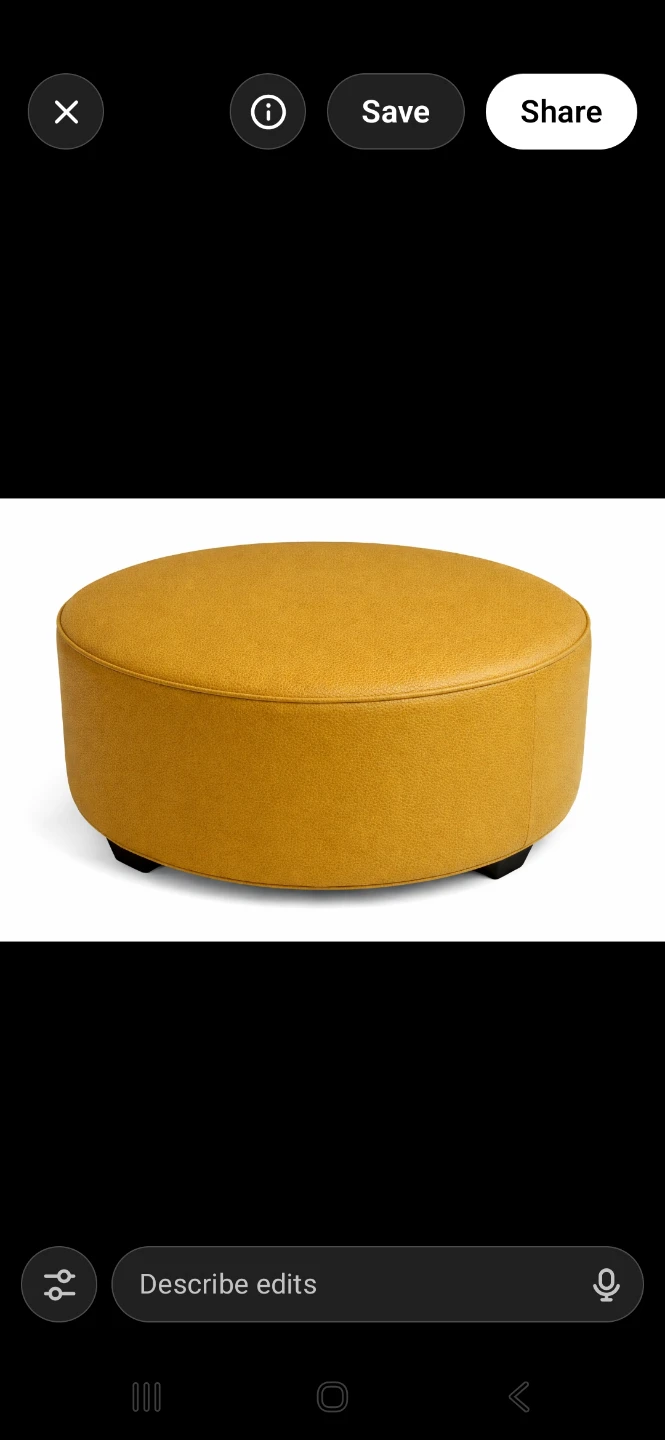 Stylus Orbut Yellow Round Ottoman - photo 2