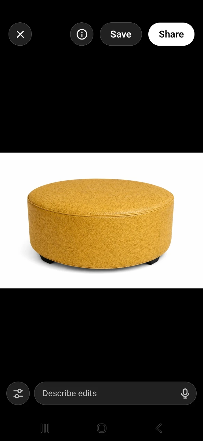 Stylus Orbut Yellow Round Ottoman - photo 3