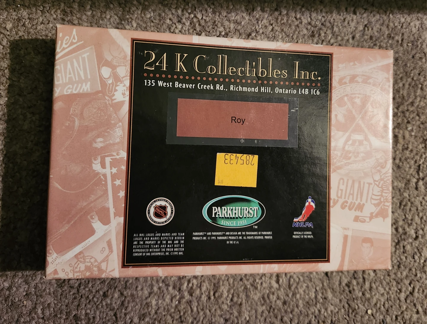 24K Collectibles Patrick Roy 24k Parkhurst Card - photo 2