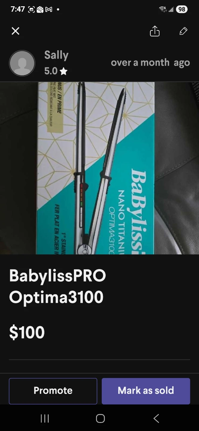 BaBylissPRO Optima3100 Nano Titanium Flat Iron