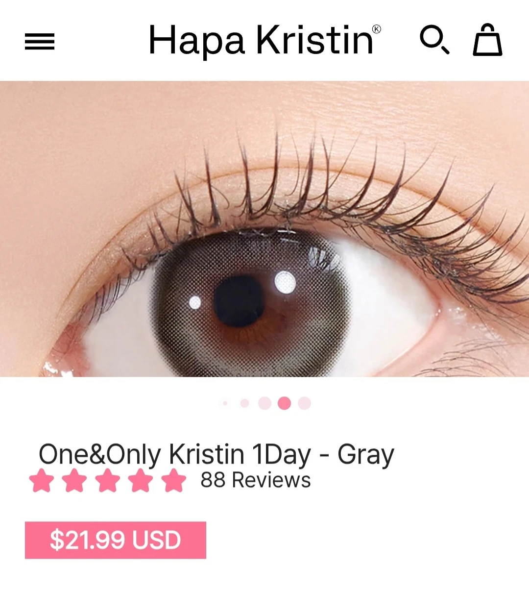 Hapa Kristin One&Only Kristin 1Day Gray Contact Lenses - 10 pcs - photo 2