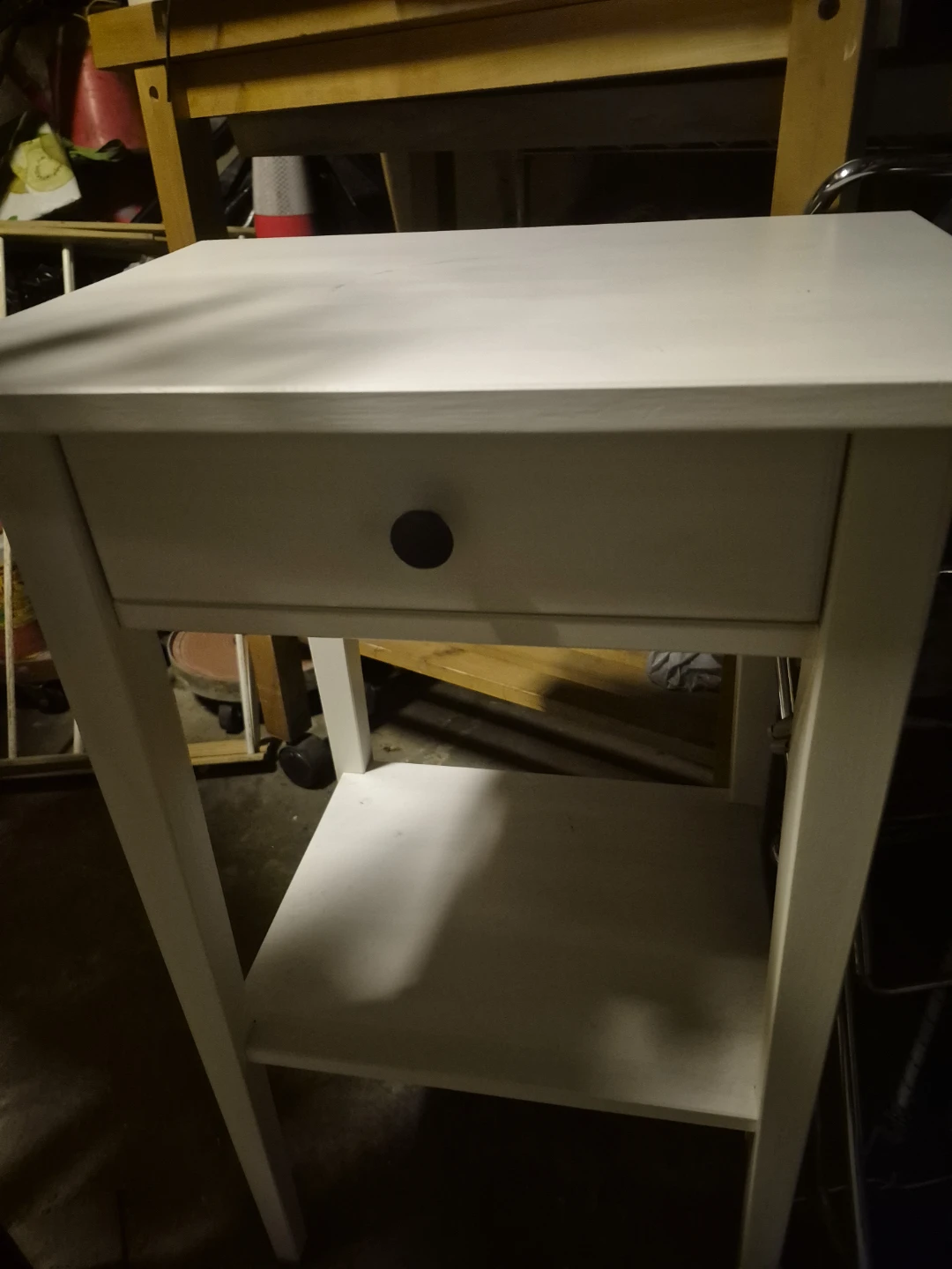 ABC Carpet- White Nightstand Side Table with Drawer - photo 3