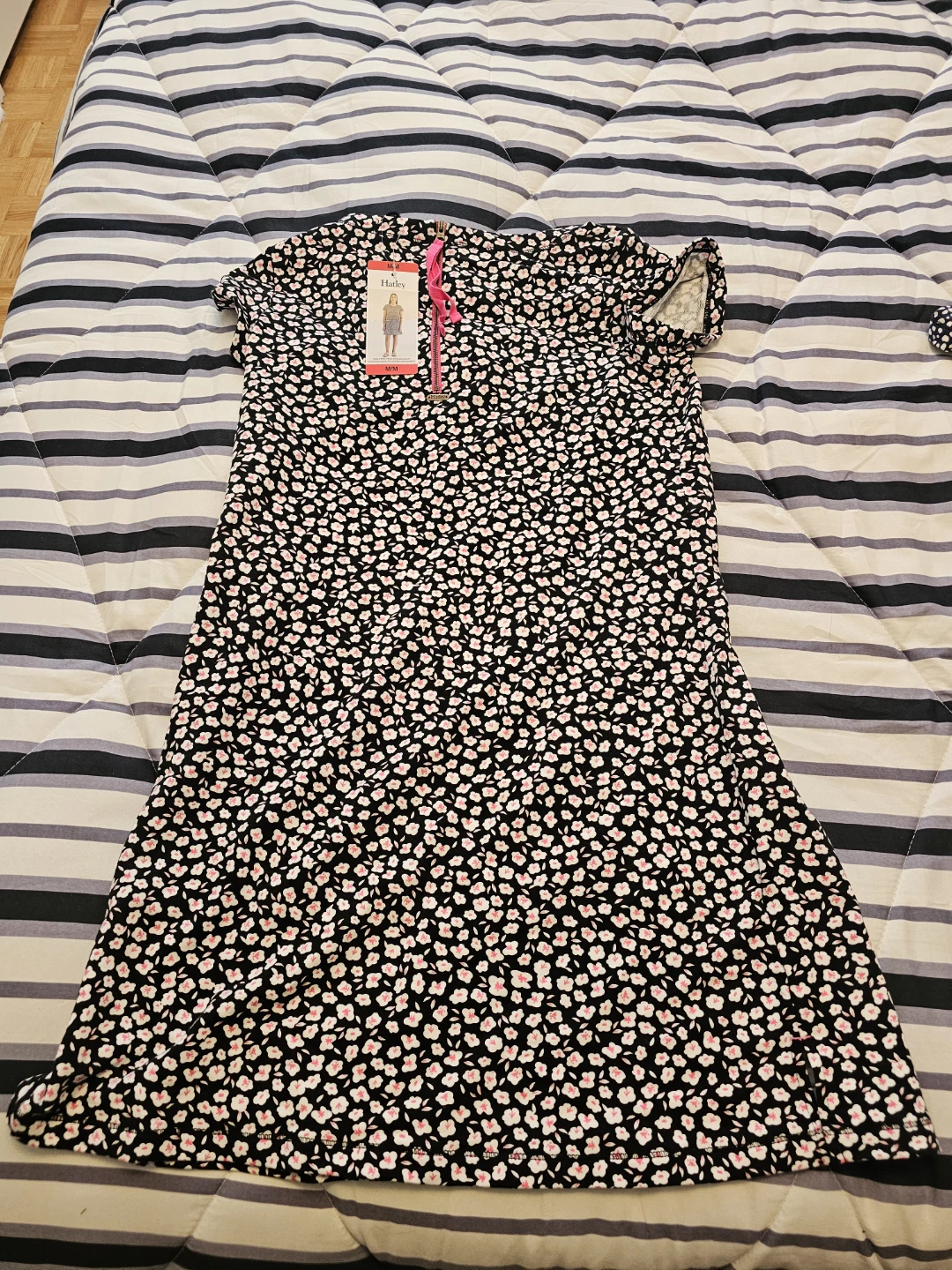Hatley Girls' Black Floral Dress - Size M/M