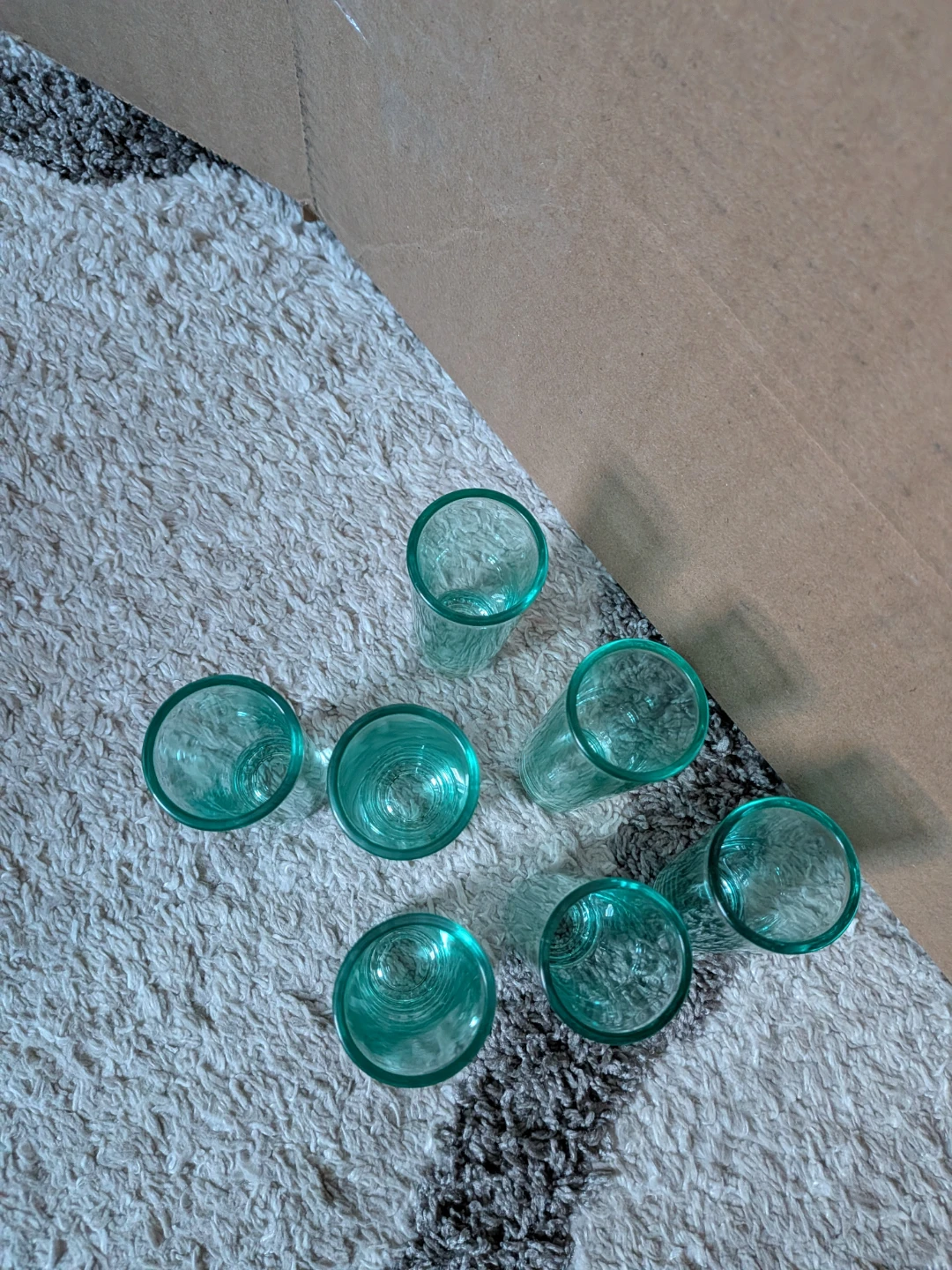 Set of 7 Teal Shot Glasses - photo 3