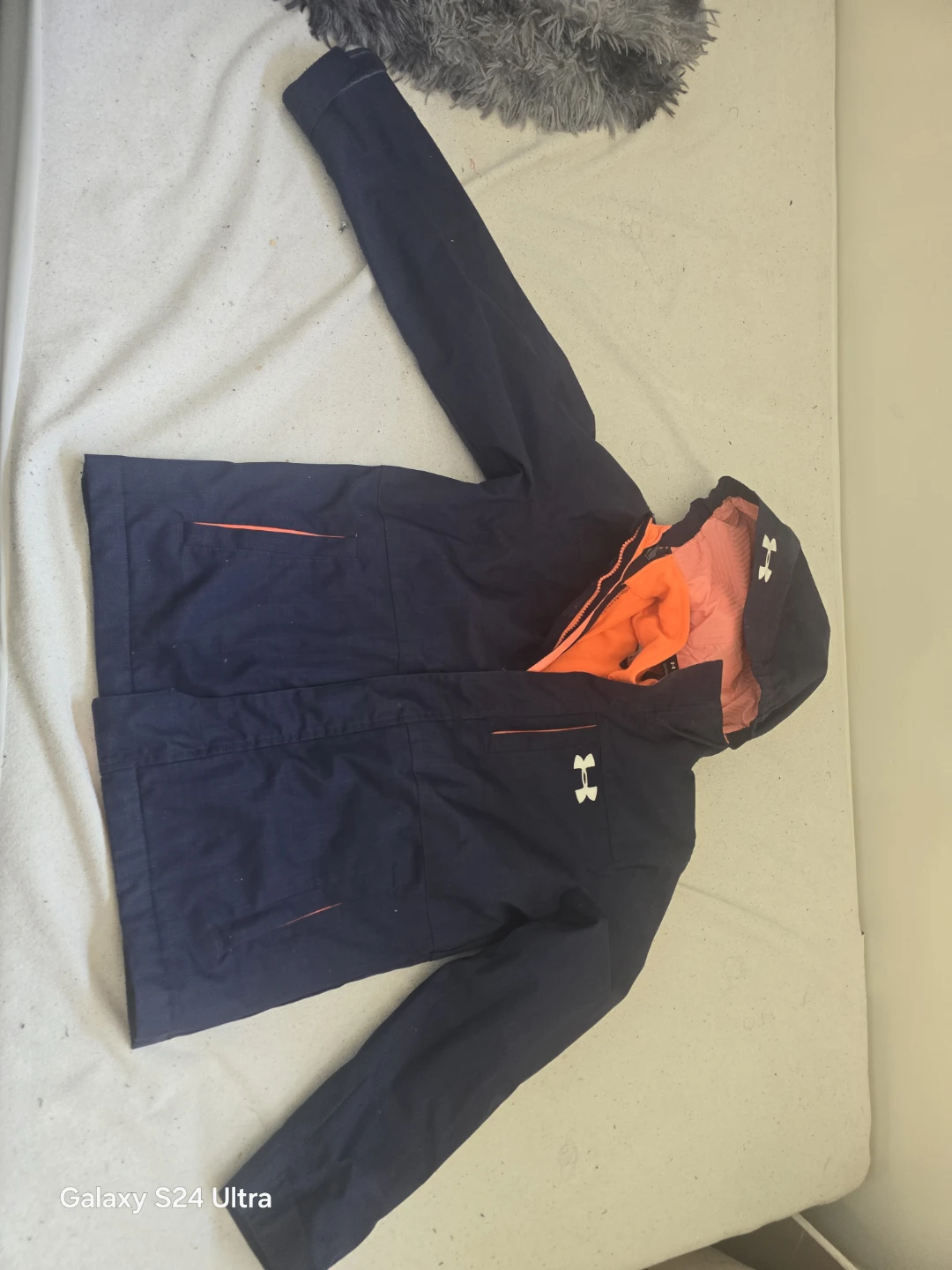 Under Armour Youth Jacket - Navy & Orange - Size YMD/JM/M