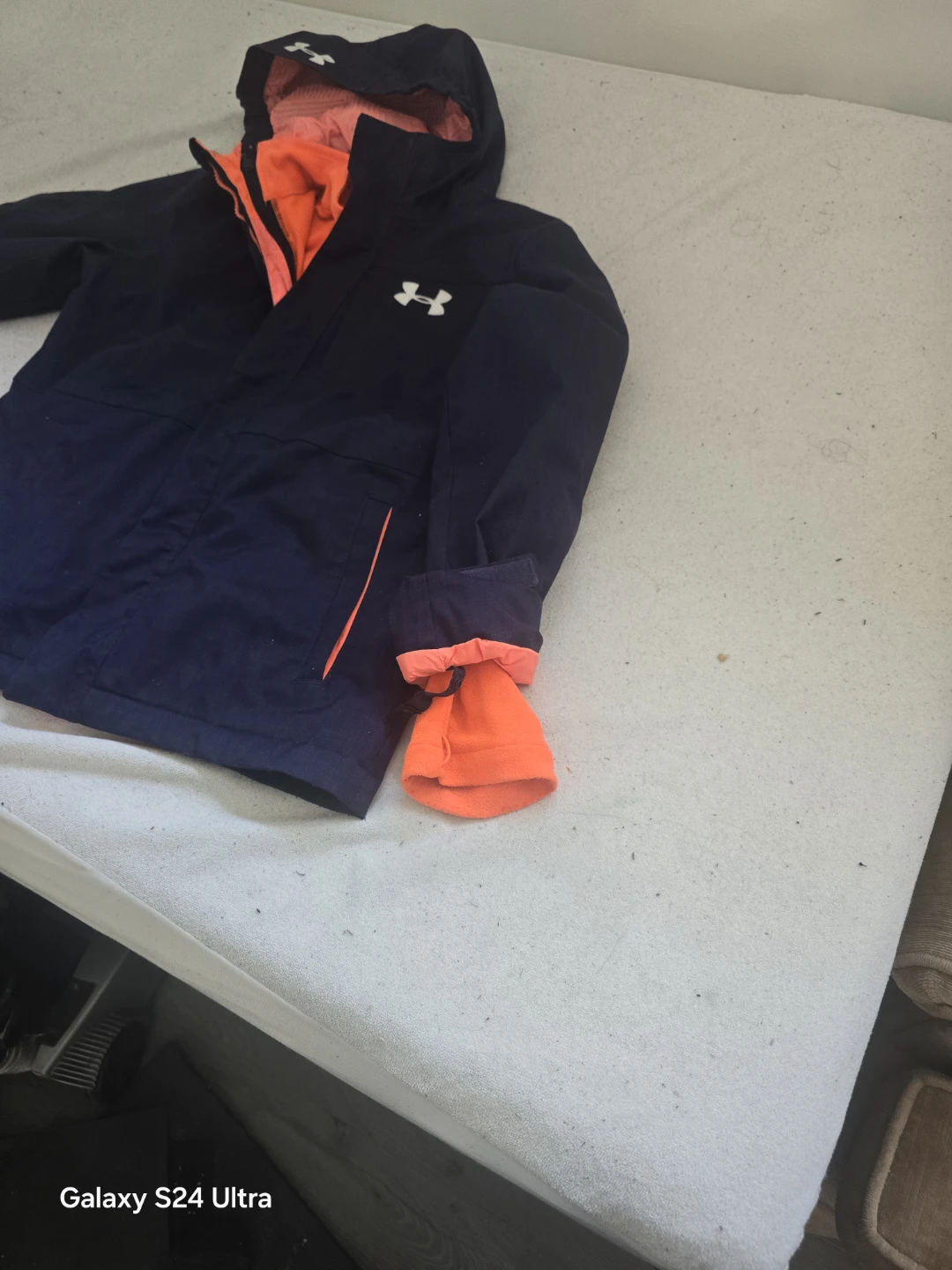 Under Armour Youth Jacket - Navy & Orange - Size YMD/JM/M - photo 2