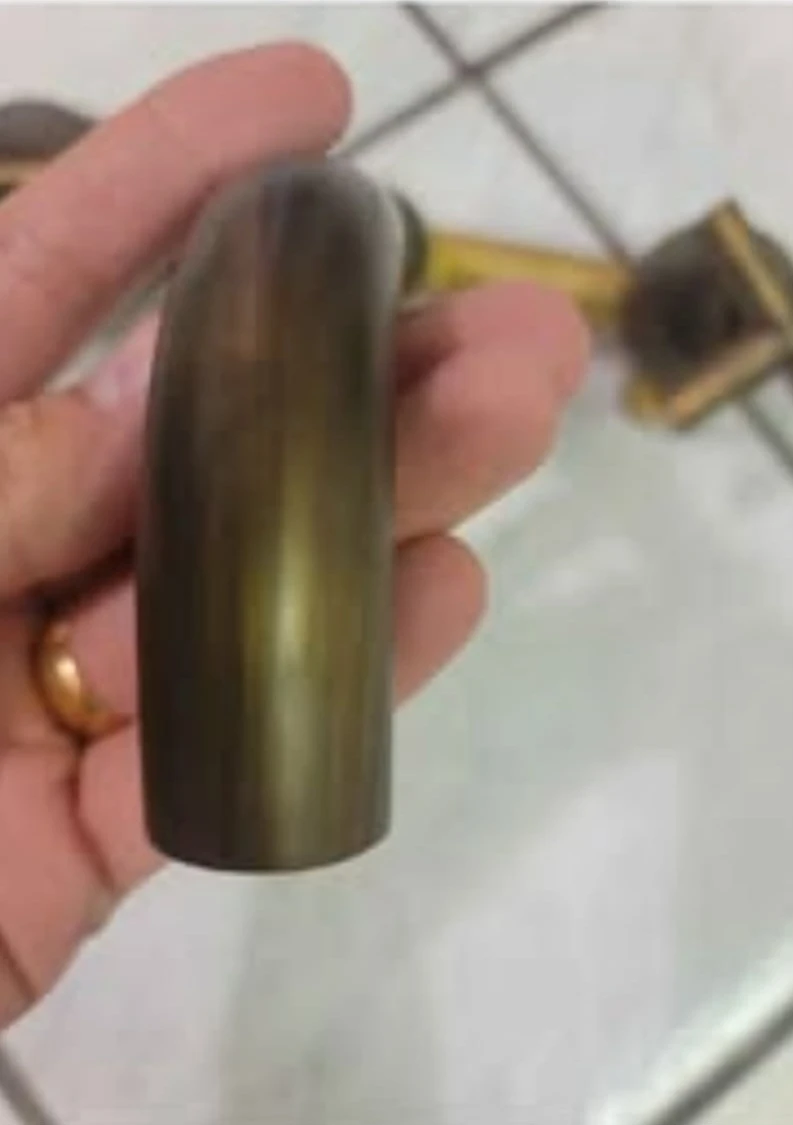 Brass Wall Mount Faucet with Cross Handles - photo 5