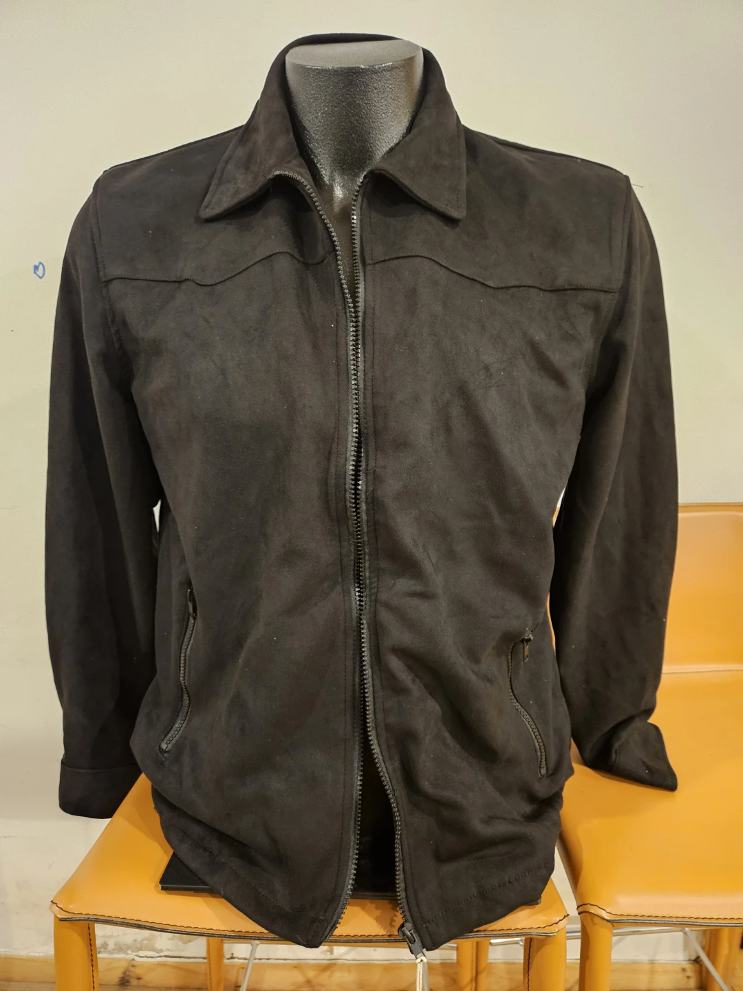 Outlander by Craft+Flow Black Suede-Like Jacket - Size Medium