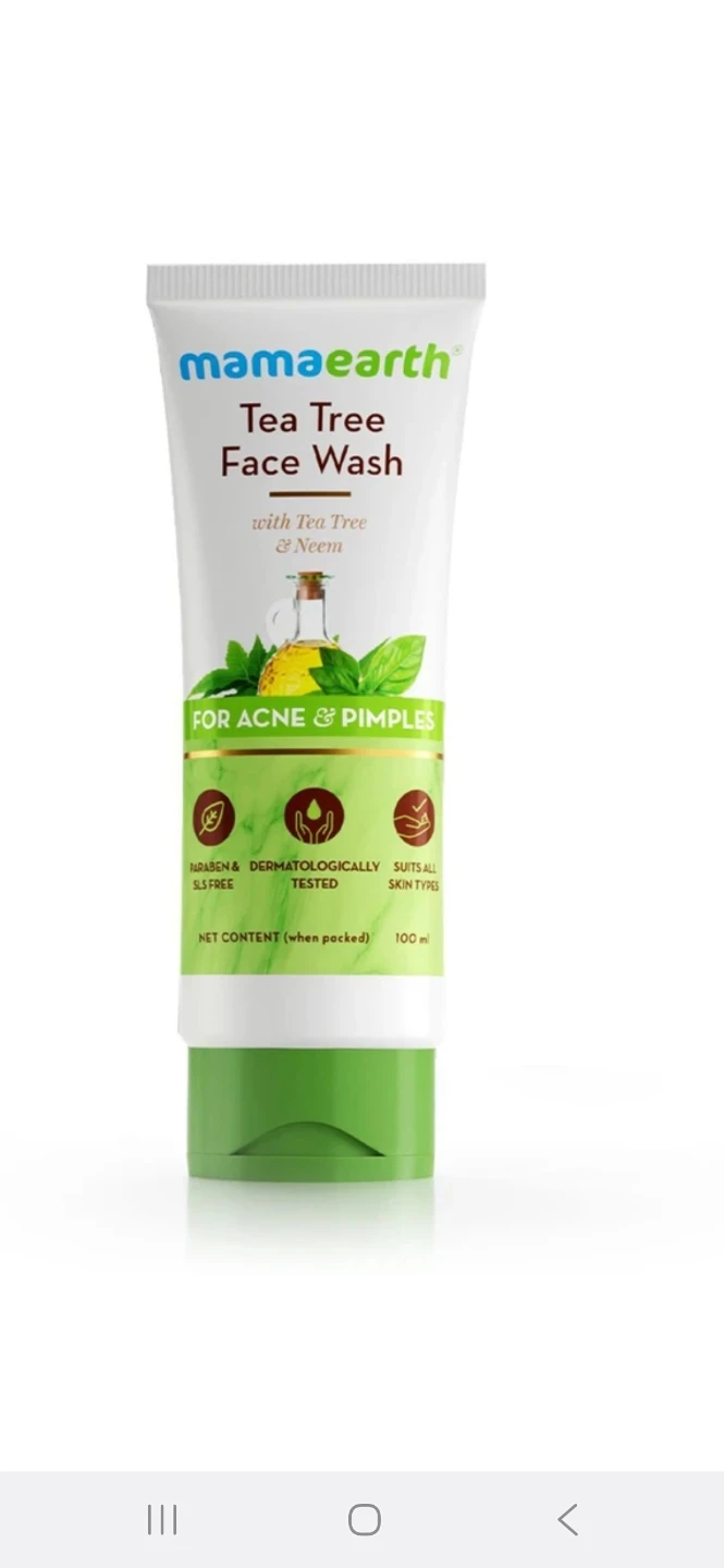 Mamaearth Tea Tree Face Wash for Acne & Pimples - 100 ml