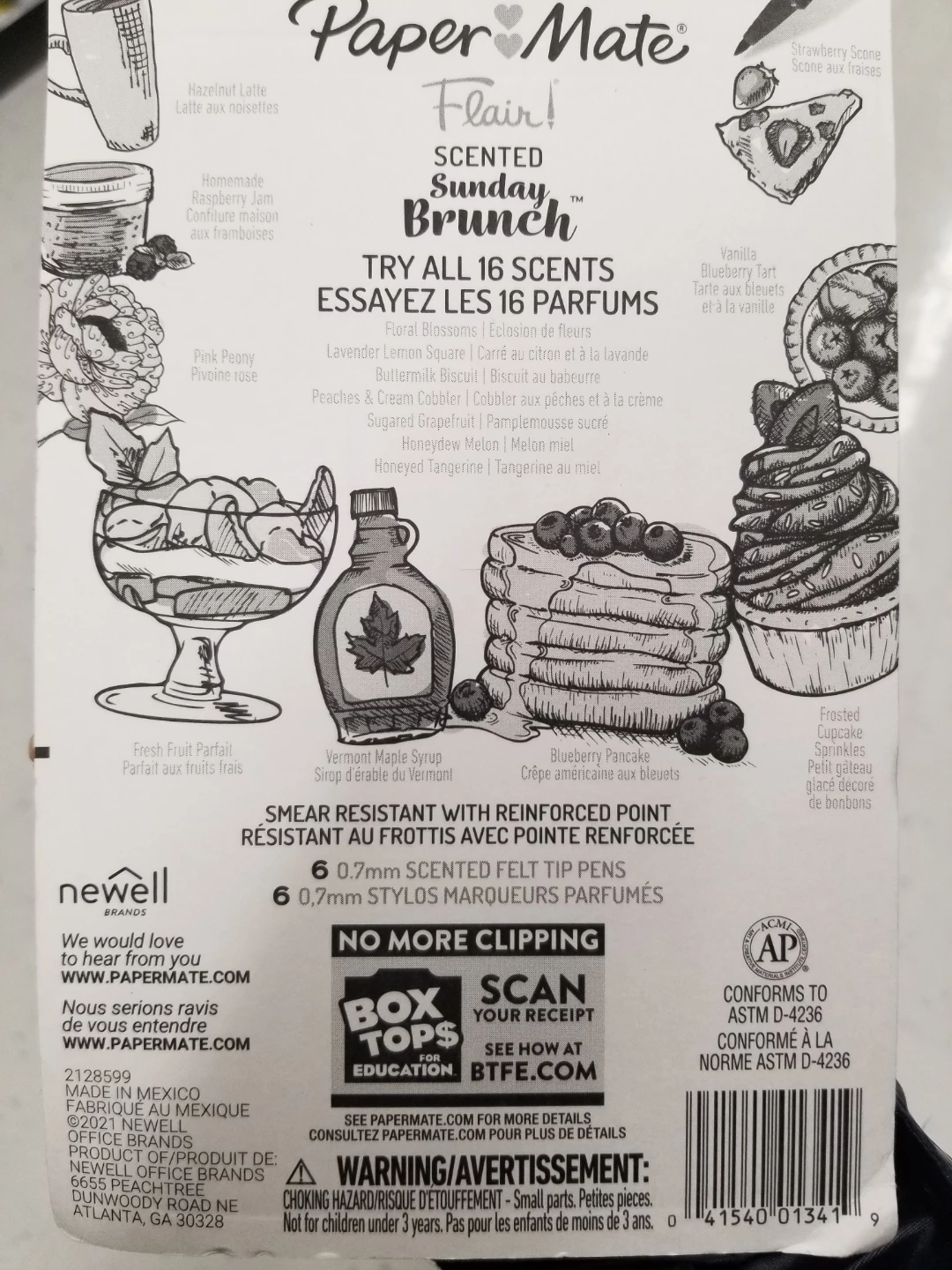 Paper Mate Flair! Scented Sunday Brunch Felt Tip Pens (6 Pack)