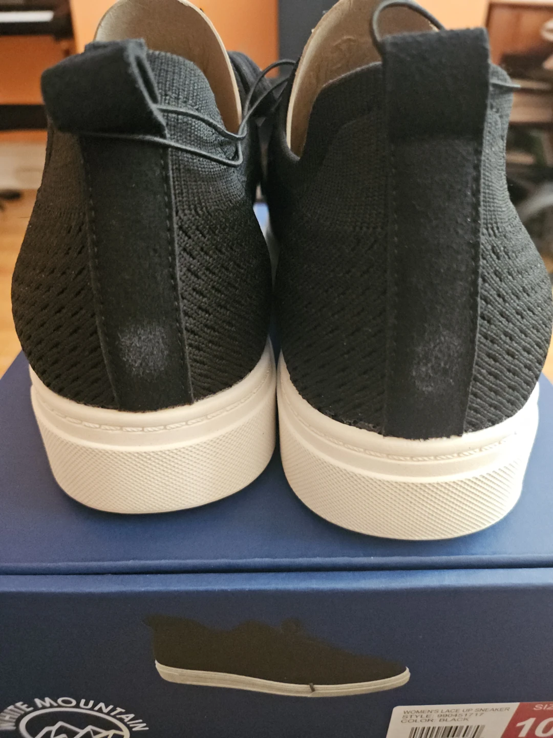 White Mountain Women's Lace Up Sneakers - Black, Size 10 - photo 4