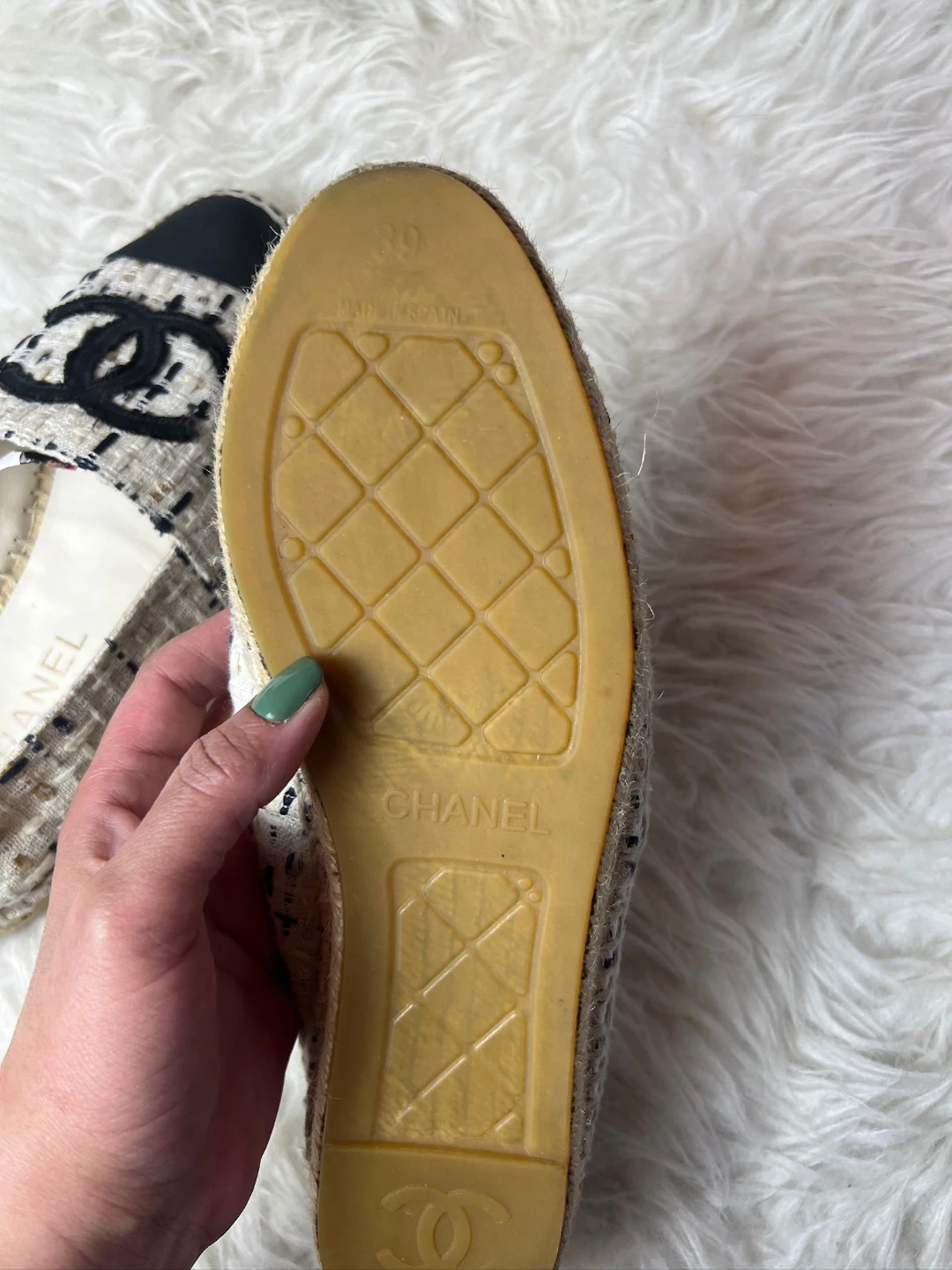 Chanel Espadrille Flats Women's Size 39 - photo 2