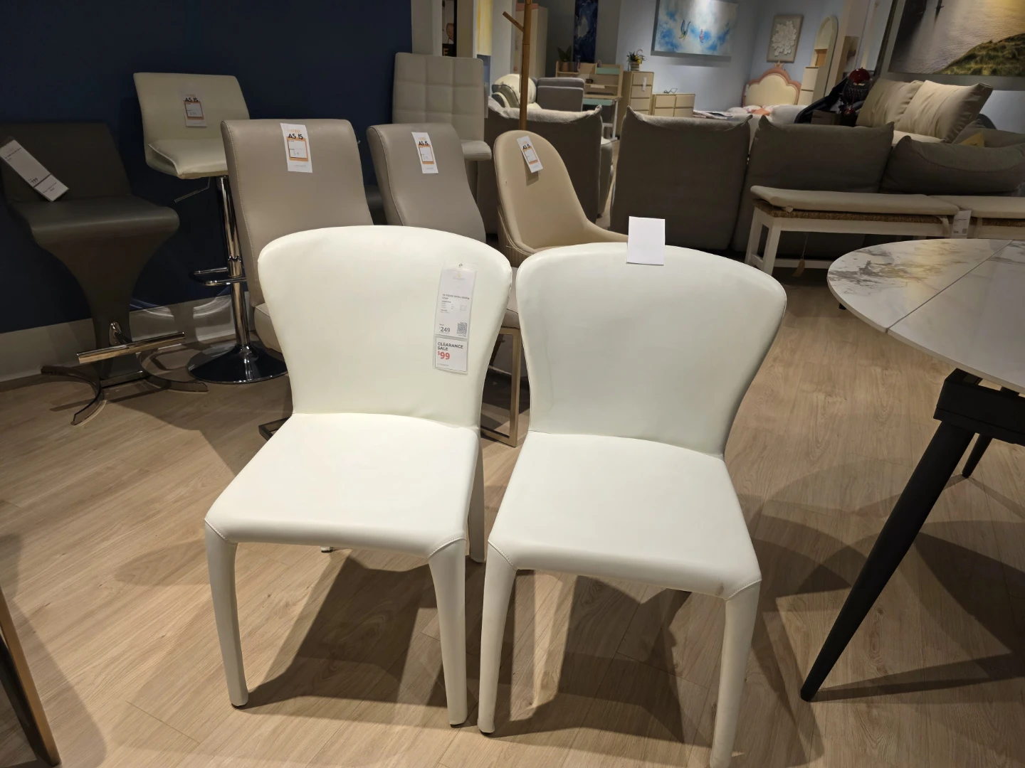 White Dining Chairs (Set of 2) - photo 2
