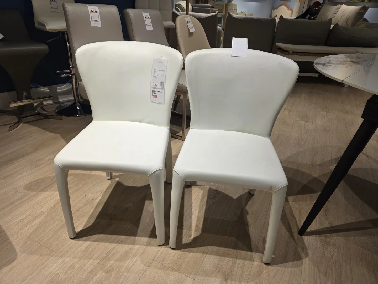 White Dining Chairs (Set of 2) - photo 3