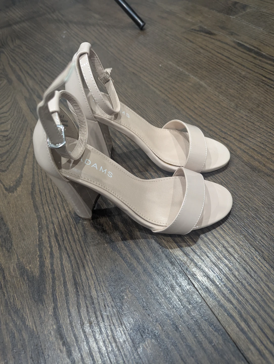 J.Adams Nude Patent Block Heel Sandals - photo 2