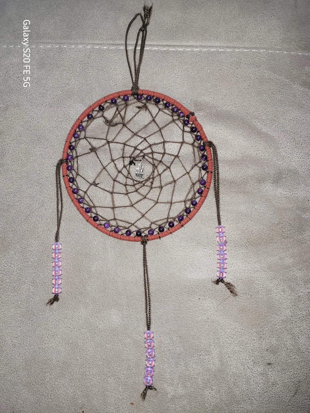 Dreamcatcher with Purple and Pink Beads