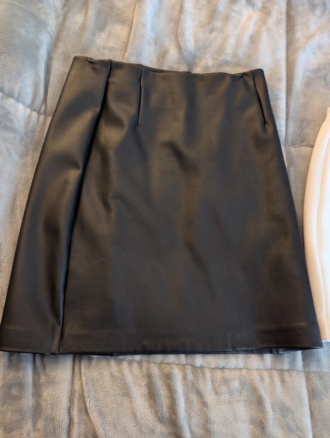Black Faux Leather Mini Skirt