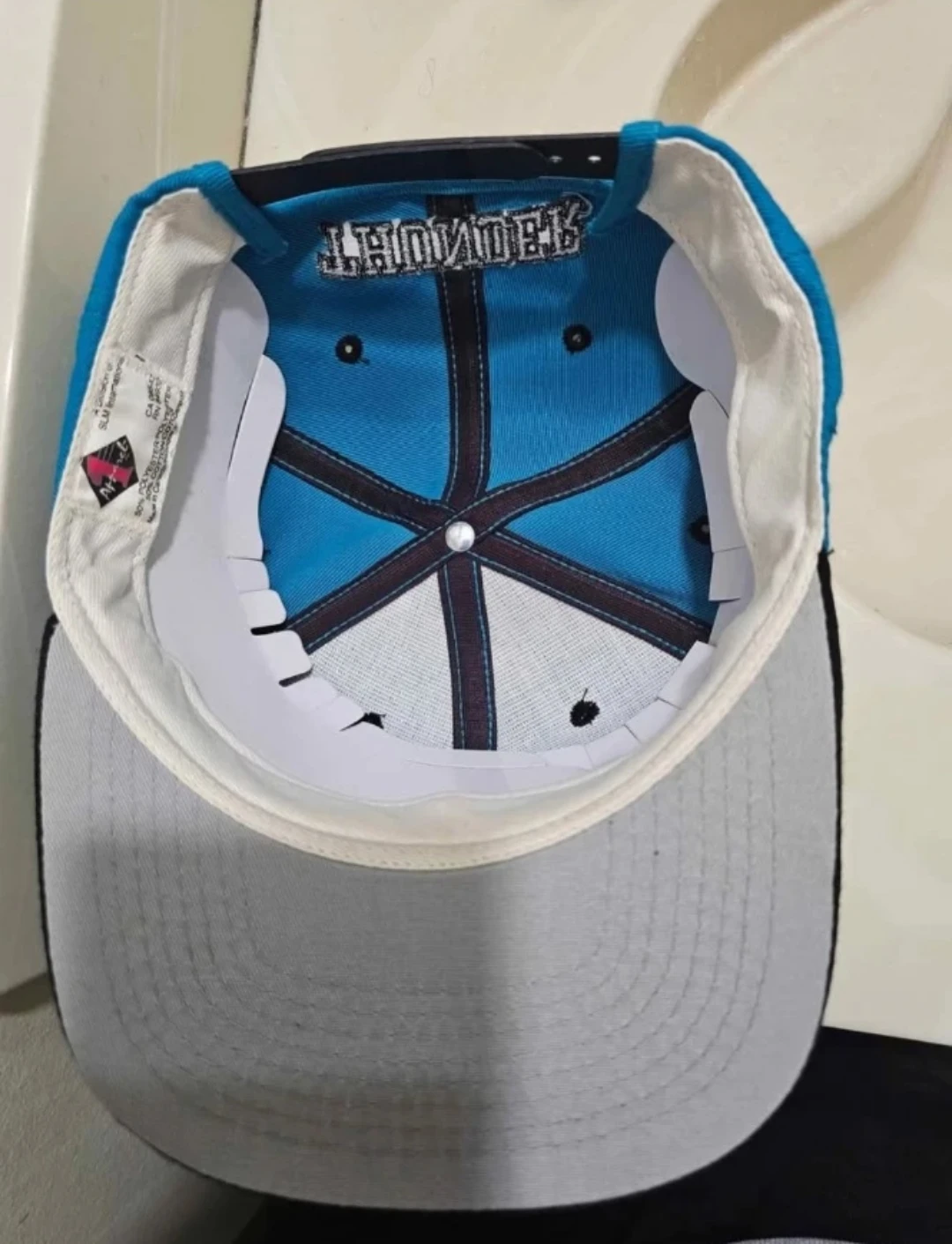 Vintage Las Vegas Thunder Blue & Black Snapback Hat - photo 5