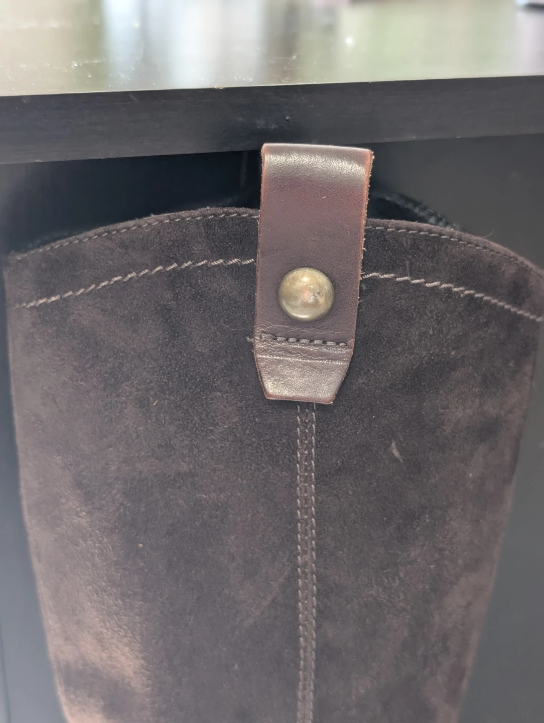 Brown Suede Knee-High Boots with Buckle Detail - photo 5