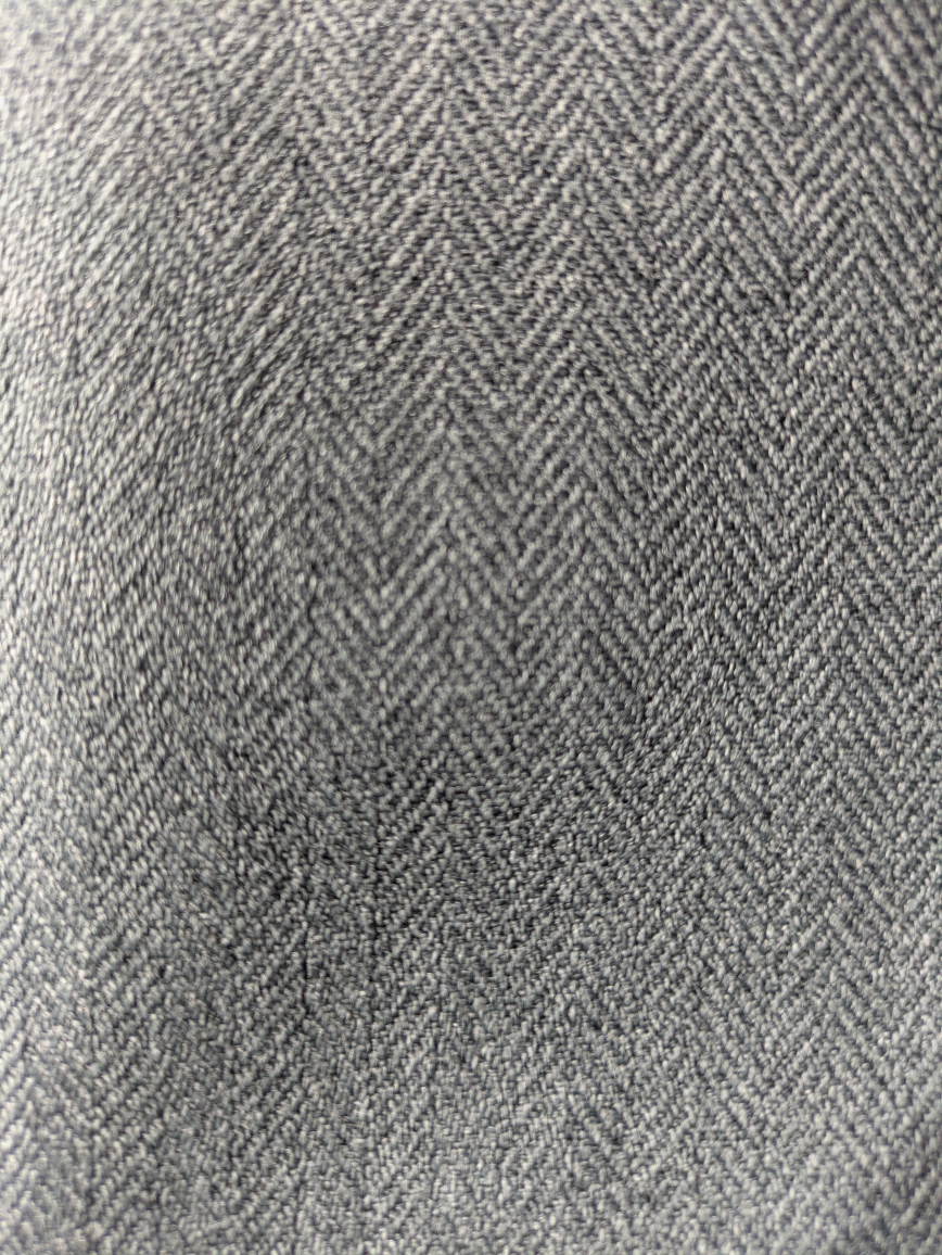 BRAND NEW Fabric for a suite herringbone charcoal grey