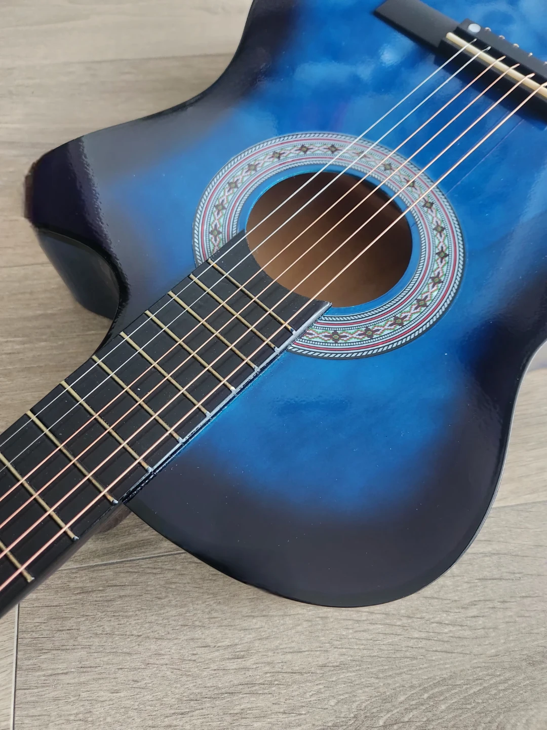BRAND NEW Blue Acoustic-Electric Guitar - photo 4