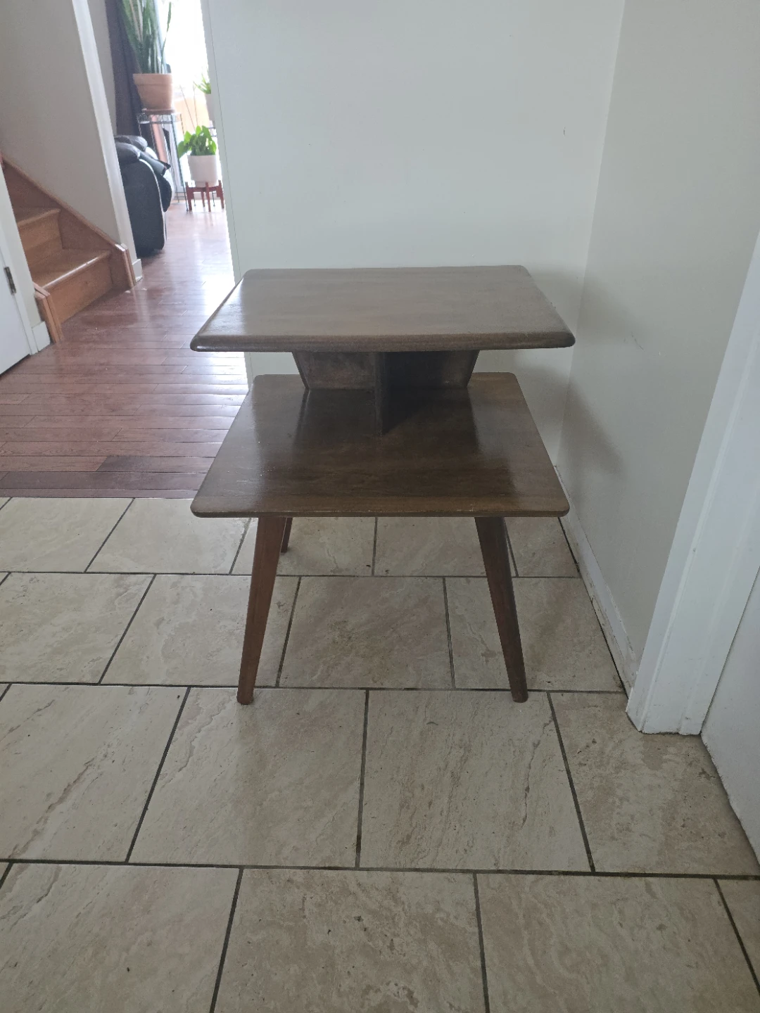 2-Tier Wood Side Table - photo 2