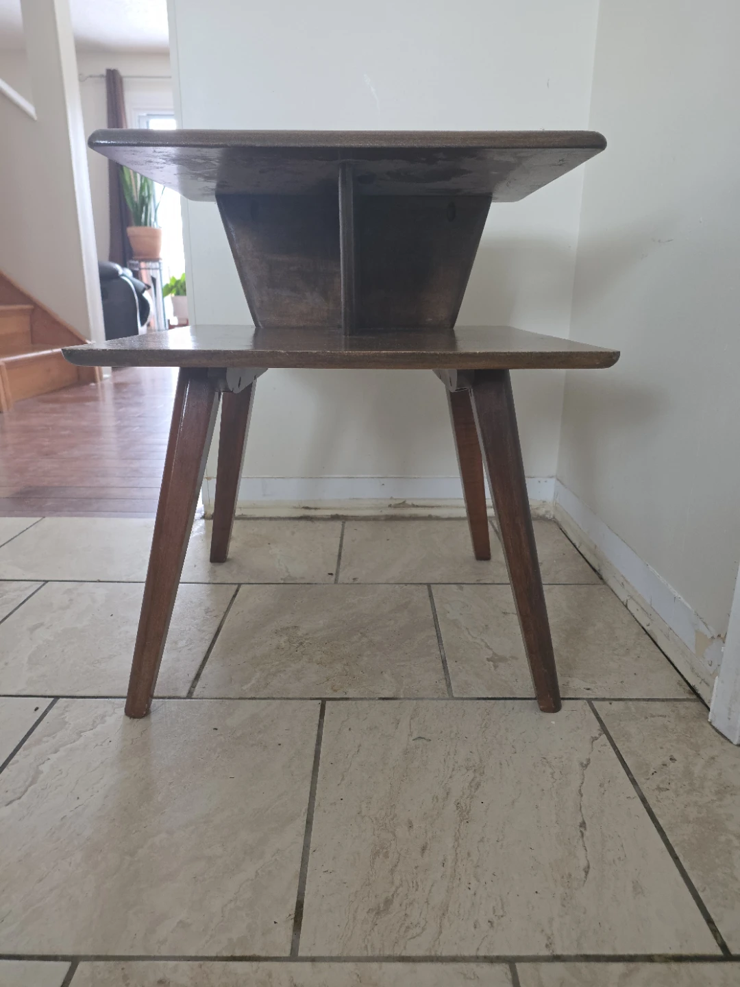 2-Tier Wood Side Table - photo 3