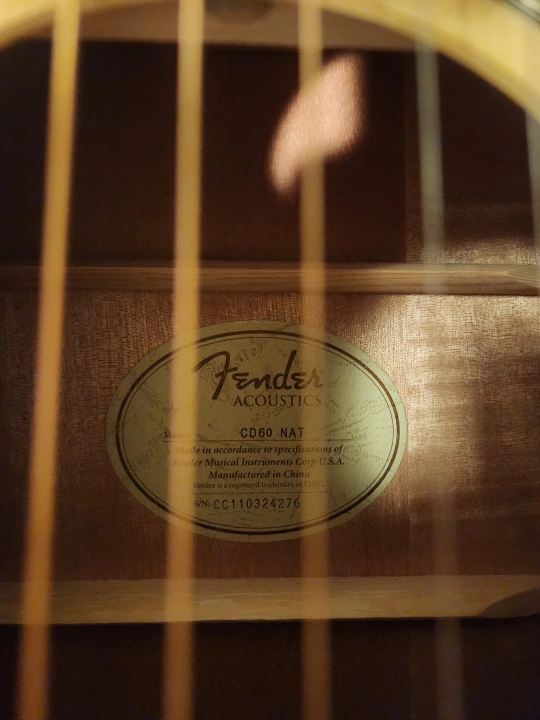 Fender CD-60 acoustic guitar! Case + extra strings included :) - photo 3